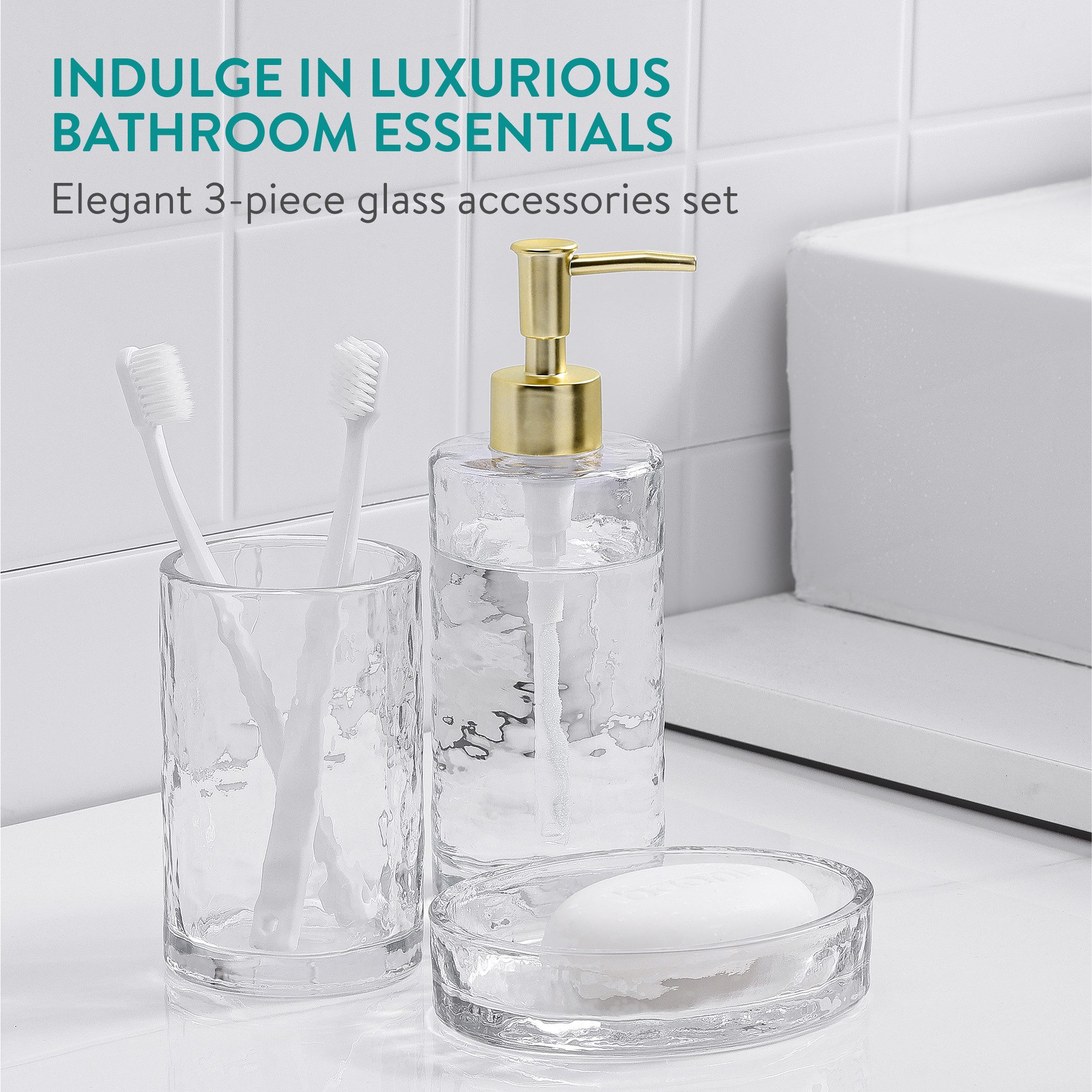 Navaris Badaccessoire-Set Luxus Badezimmer Set - günstig online kaufen