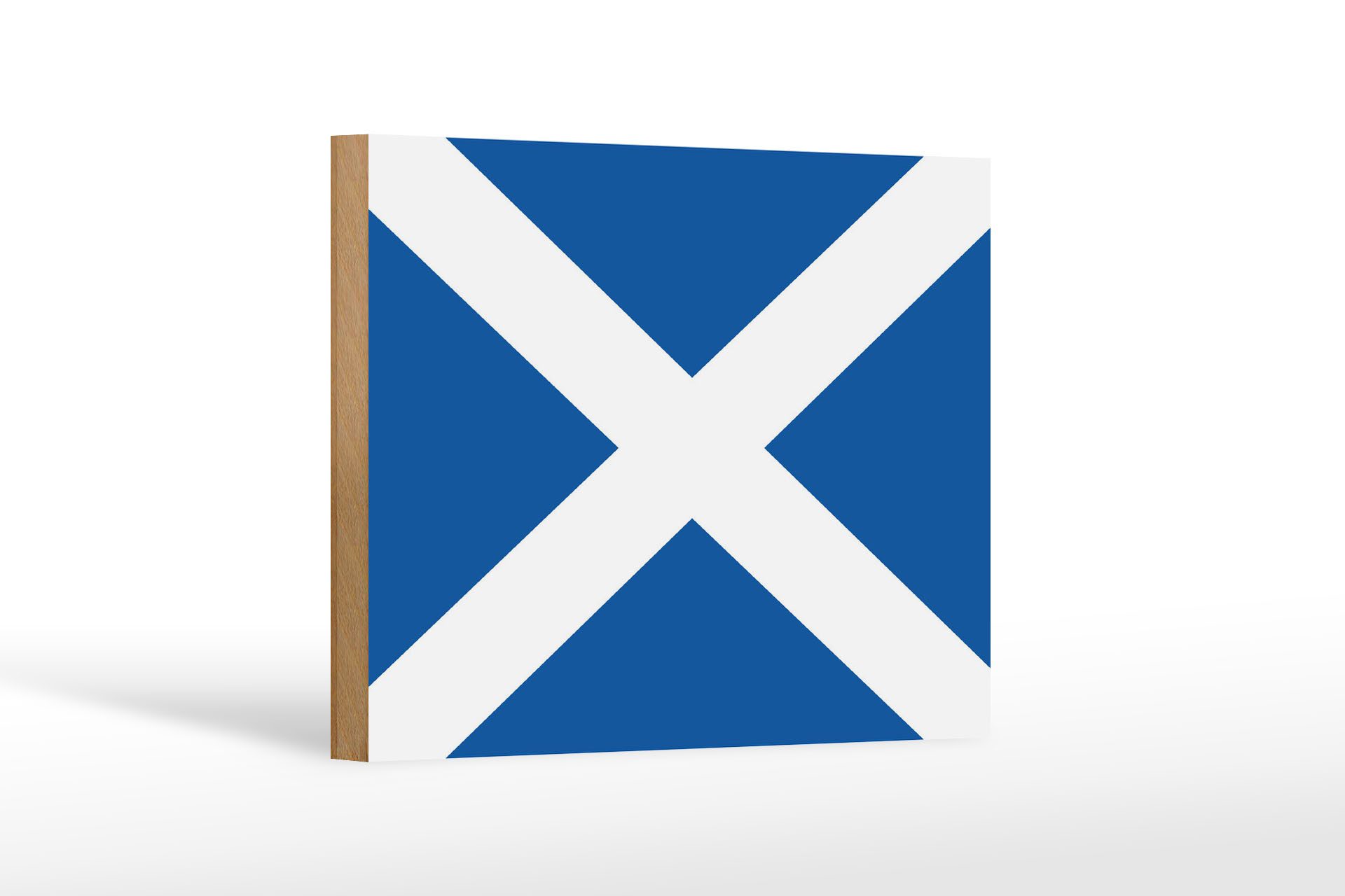 Femer GmbH Holzbild Flagge Schottlands 18x12 cm Flag of Scotland, Flaggen (1 St), Glatte Holzfaserplatte (MDF), vorn beschichtet