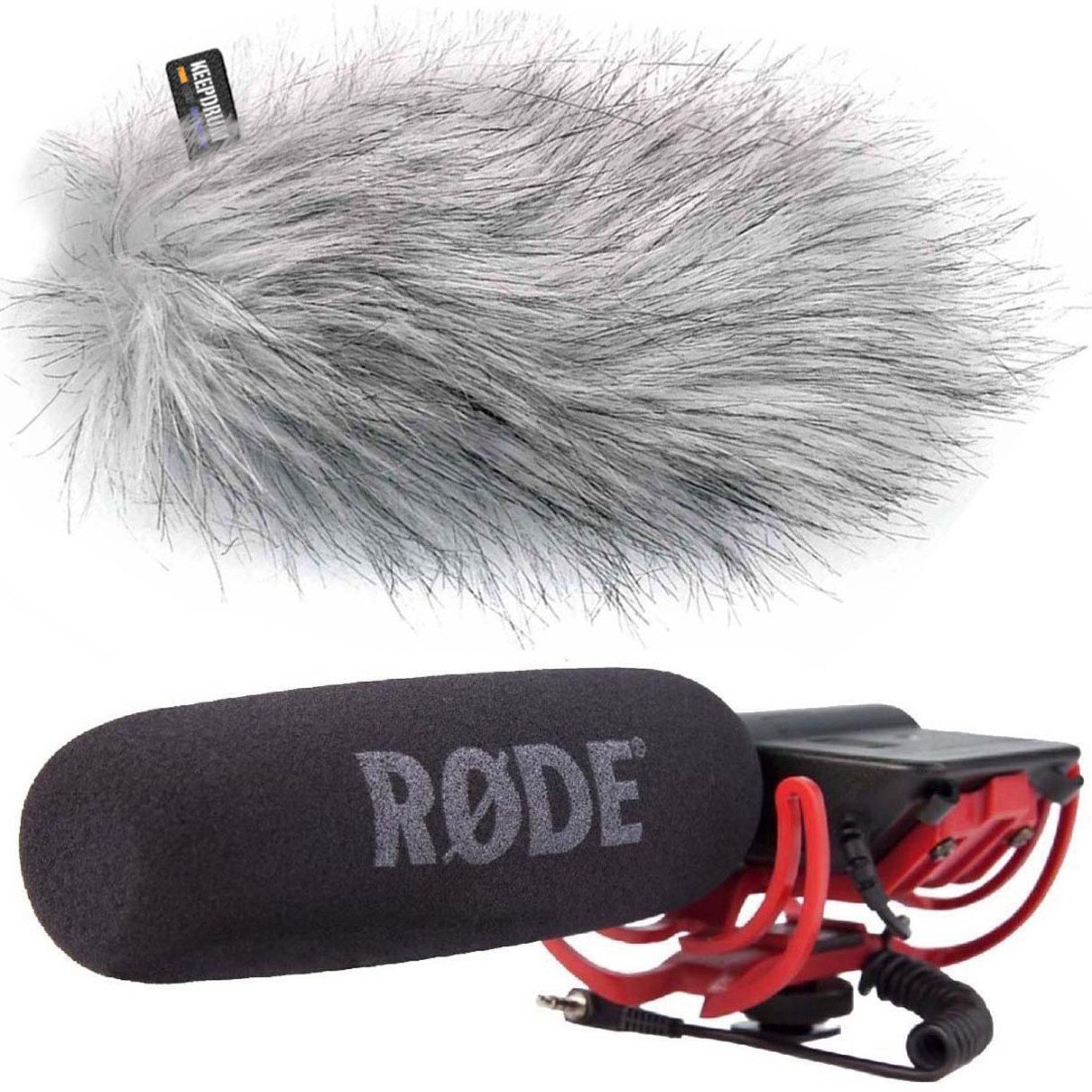 Mikrofon Rode Videomic Rycote mit WSWH Fell-Windschutz