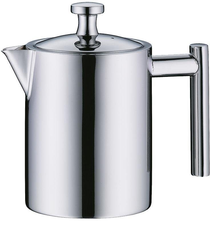 Alfi Teekanne TEA POT, Kanne aus Edelstahl, 0,6 l, (1-St), intergrierter Teefilter für losen Tee, festsitzender Deckel