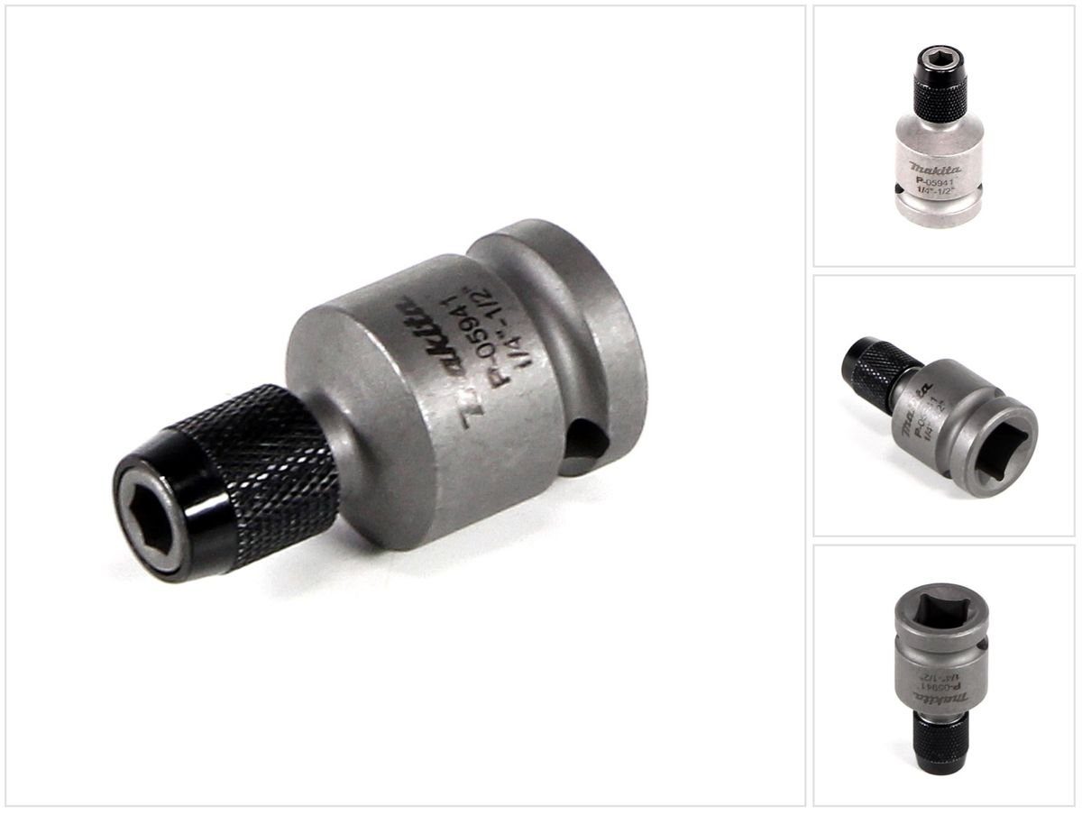 Makita Bohrer- und Bitset Bit-Adapter 1/2"4KT - 1/4 (P-05941)