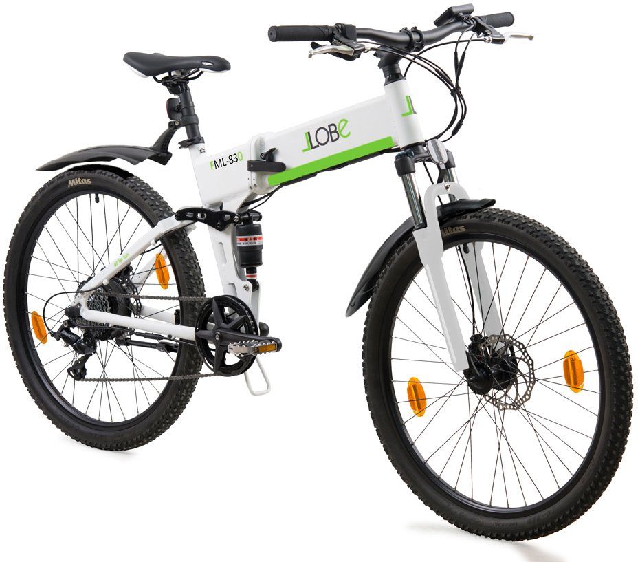LLobe E-Bike FML-830 white 27,5", 10,4 Kettenschaltung, Akku Heckmotor, 9 375 Wh Ah, Gang Shimano