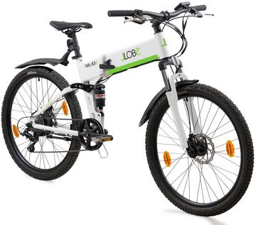 LLobe E-Bike »FML-830 white 27,5", 10,4 Ah«, 9 Gang Shimano, Kettenschaltung, Heckmotor 250 W