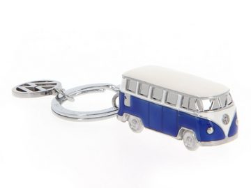 VW Collection by BRISA Schlüsselanhänger Volkswagen Schlüsselring im 3D T1 Bulli Bus Design, Emailliert/Vernickelt