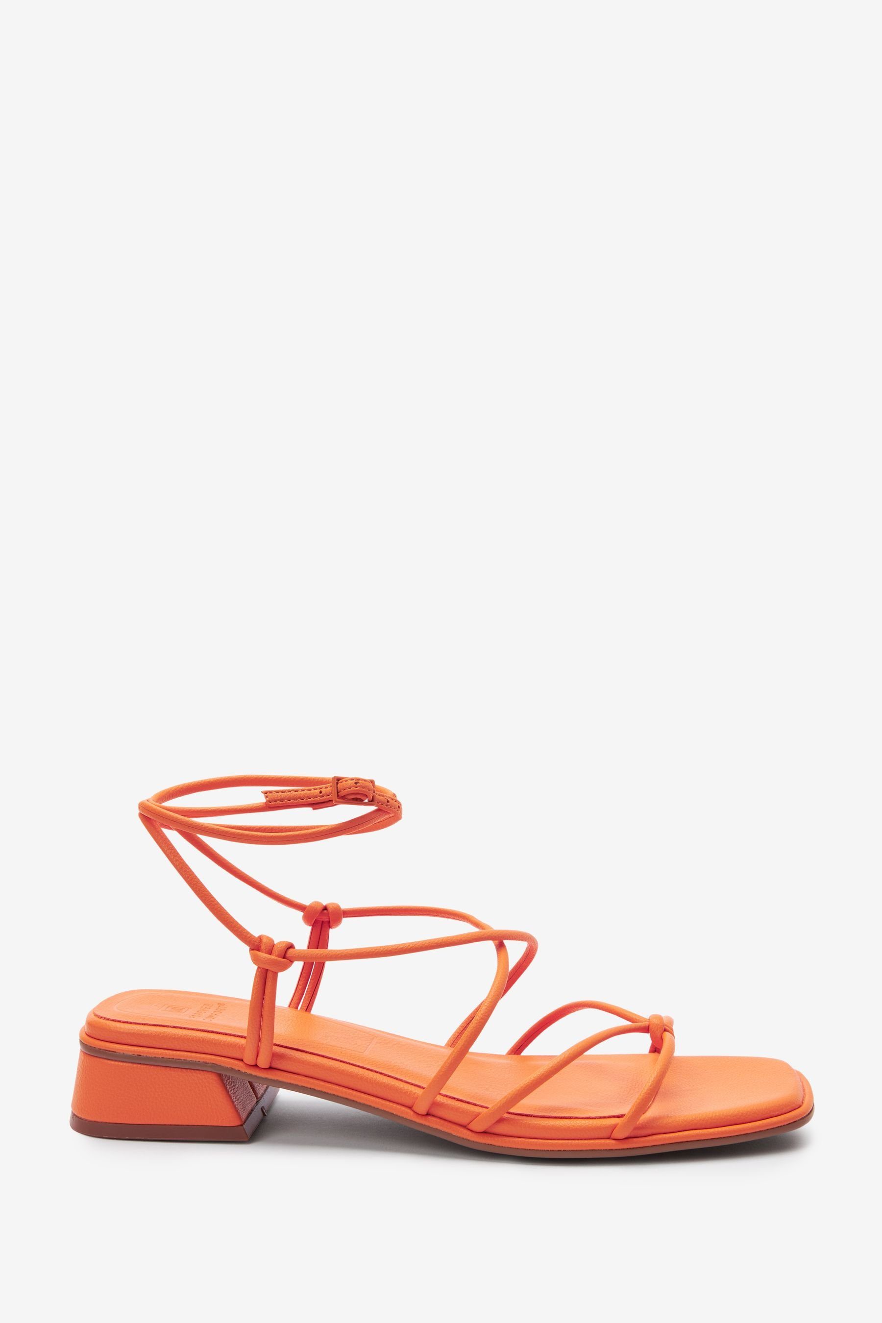 Next Forever Comfort Keilsandalette Orange Knoten-Sandalen mit Knöchelriemen (1-tlg)