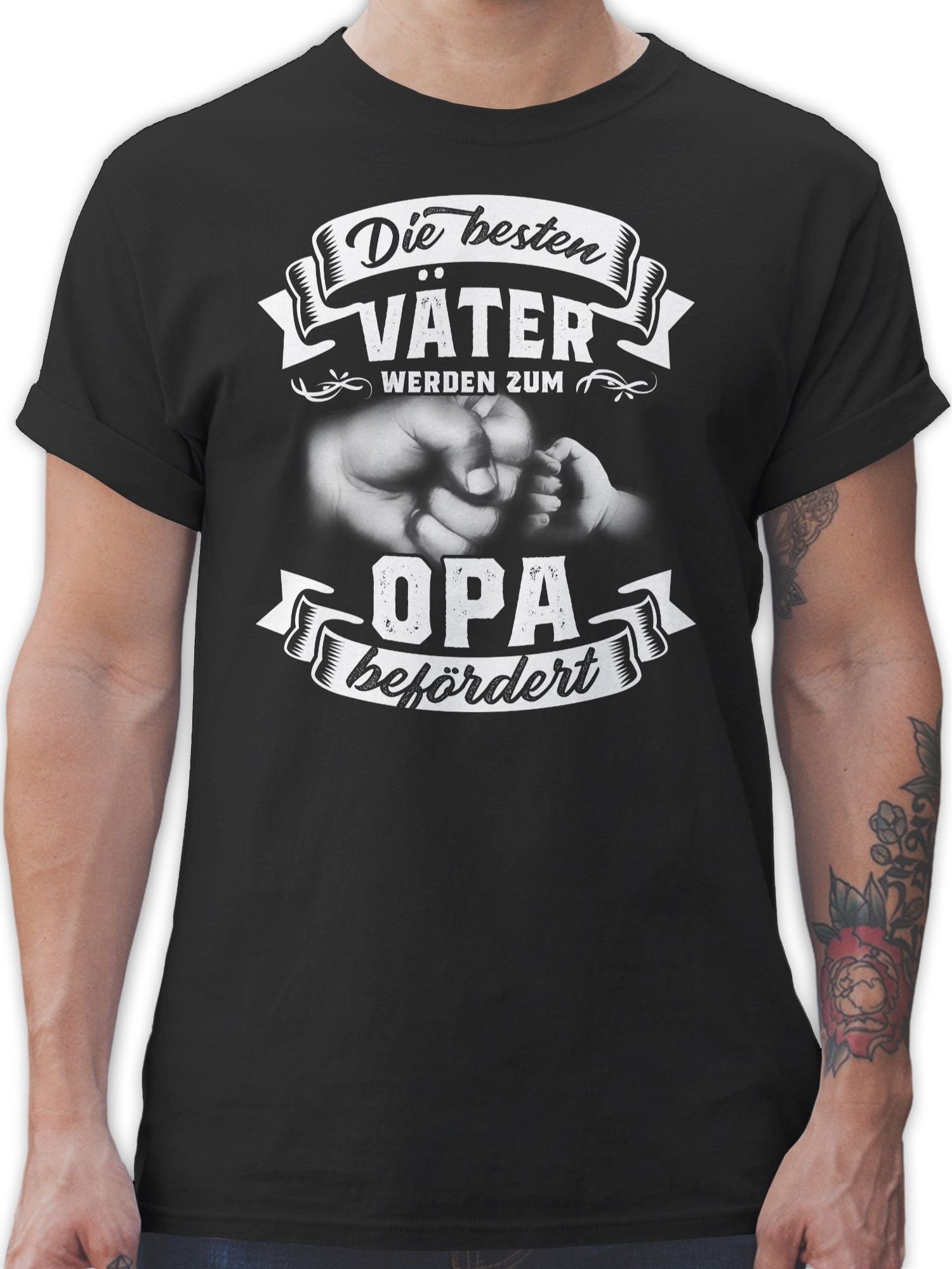 Shirtracer T-Shirt Werdender Opa befördert Opa günstig online kaufen