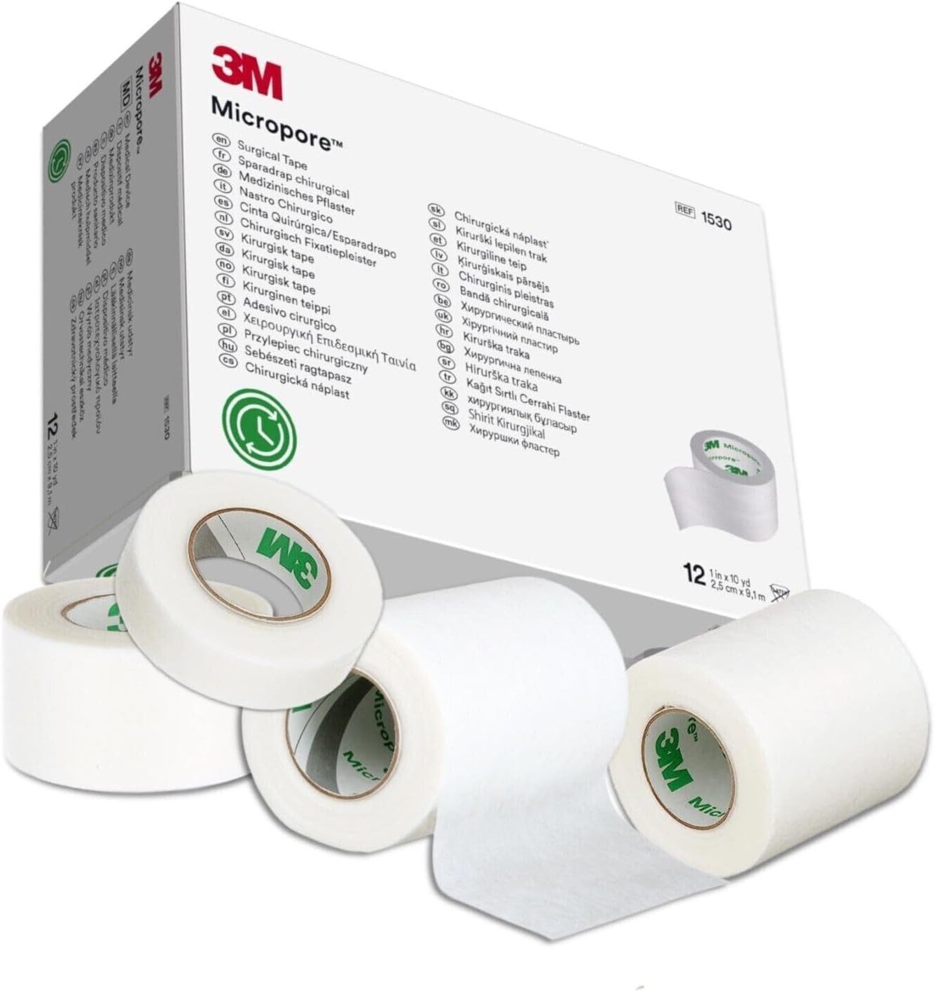3M Augenlid-Tape Micropore 3M Tape Wimpernverlängerung Vliespflaster Weiß