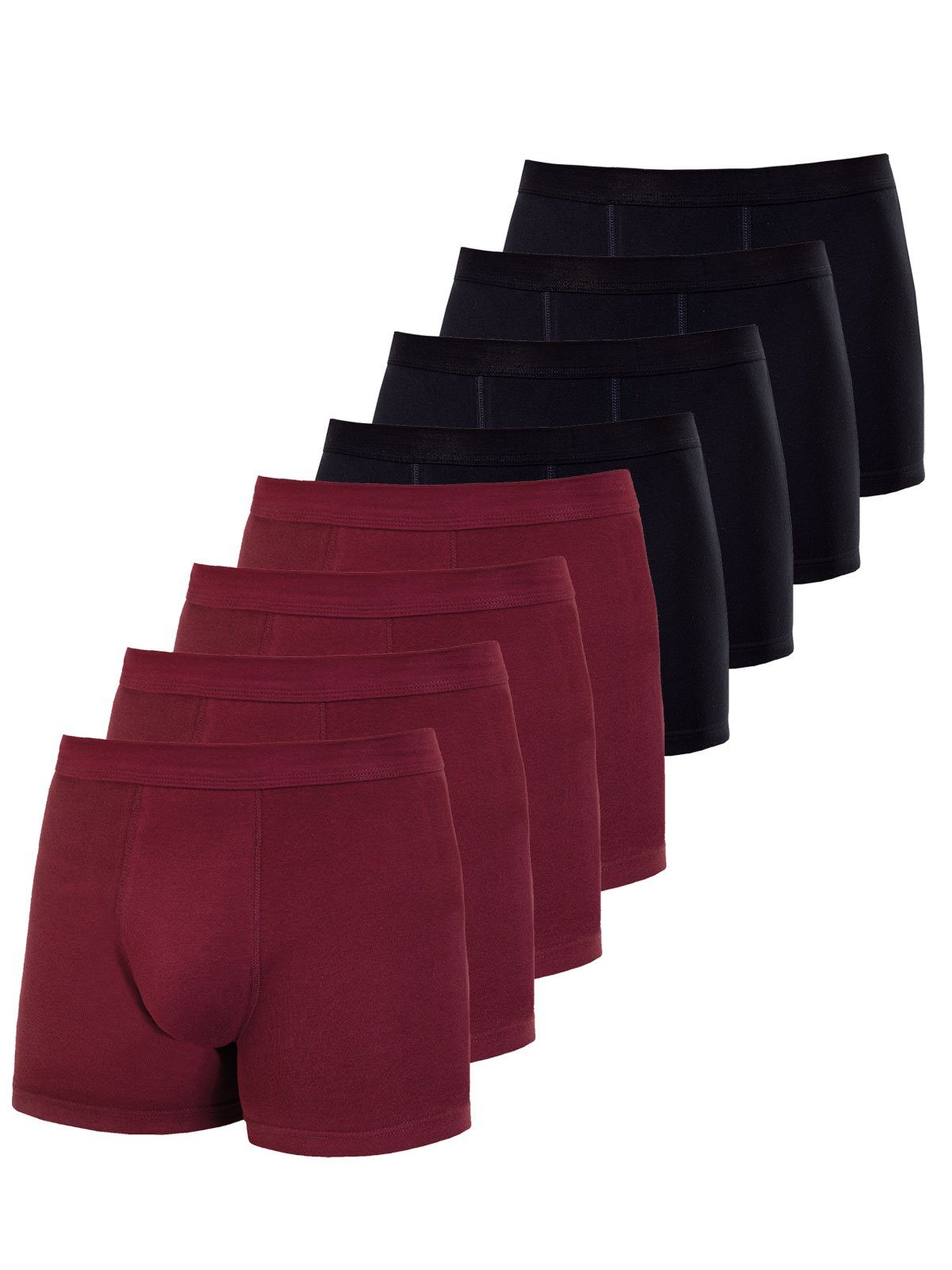 KUMPF Retro Pants 8er Sparpack Herren Pants Bio Cotton (Spar-Set, 8-St) - schwarz rubin
