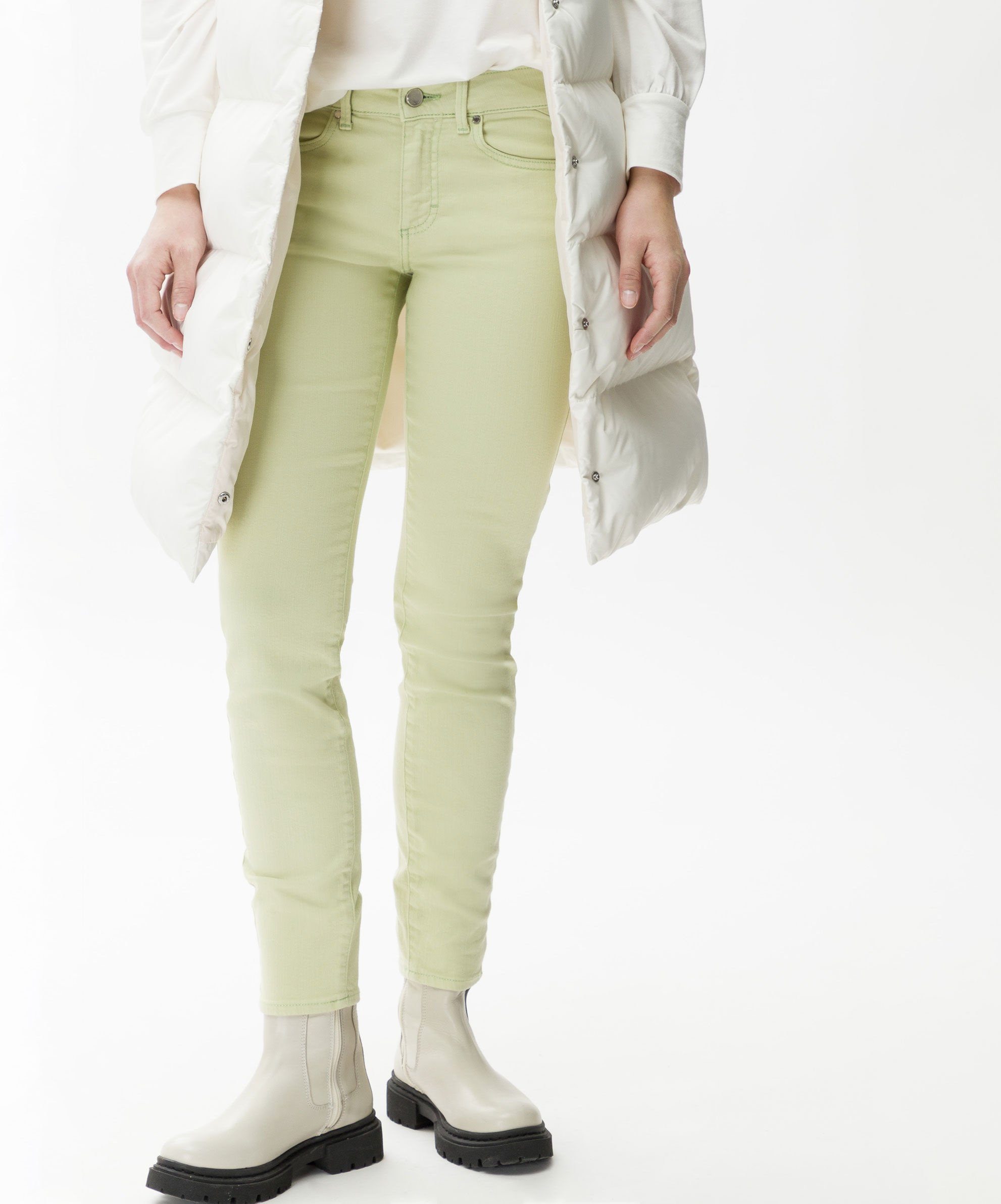 Thermo-Qualität Brax Skinny-fit-Jeans mint in iced Röhrenjeans