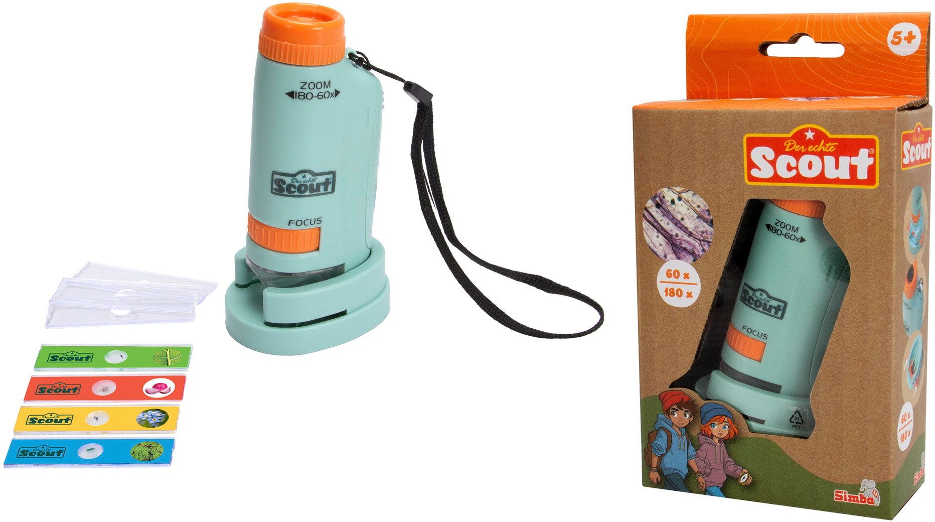 SIMBA Outdoor Forschen und Entdecken Scout Taschenmikroskop 109452666 Kindermikroskop