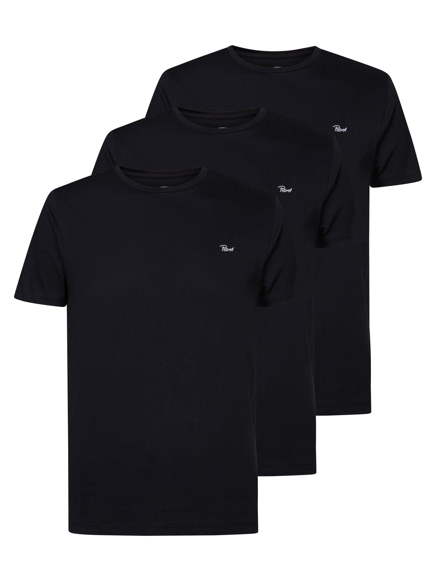 Petrol Industries T-Shirt (Packung, 3-tlg., 3er-Pack) dark black