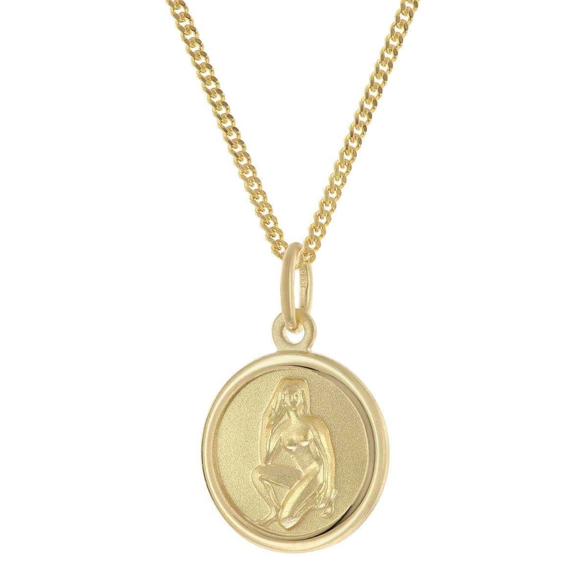 trendor Panzerkette 28468-09, Kinder Sternzeichen Jungfrau Gold 333 mit vergoldeter Kette