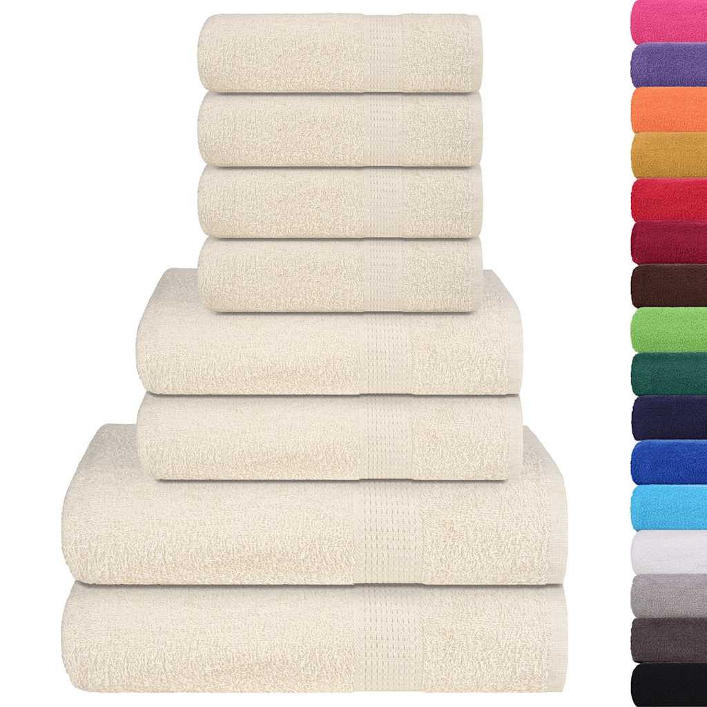 vidaXL Badetücher 8-tlg. Handtuch-Set Creme 360 günstig online kaufen