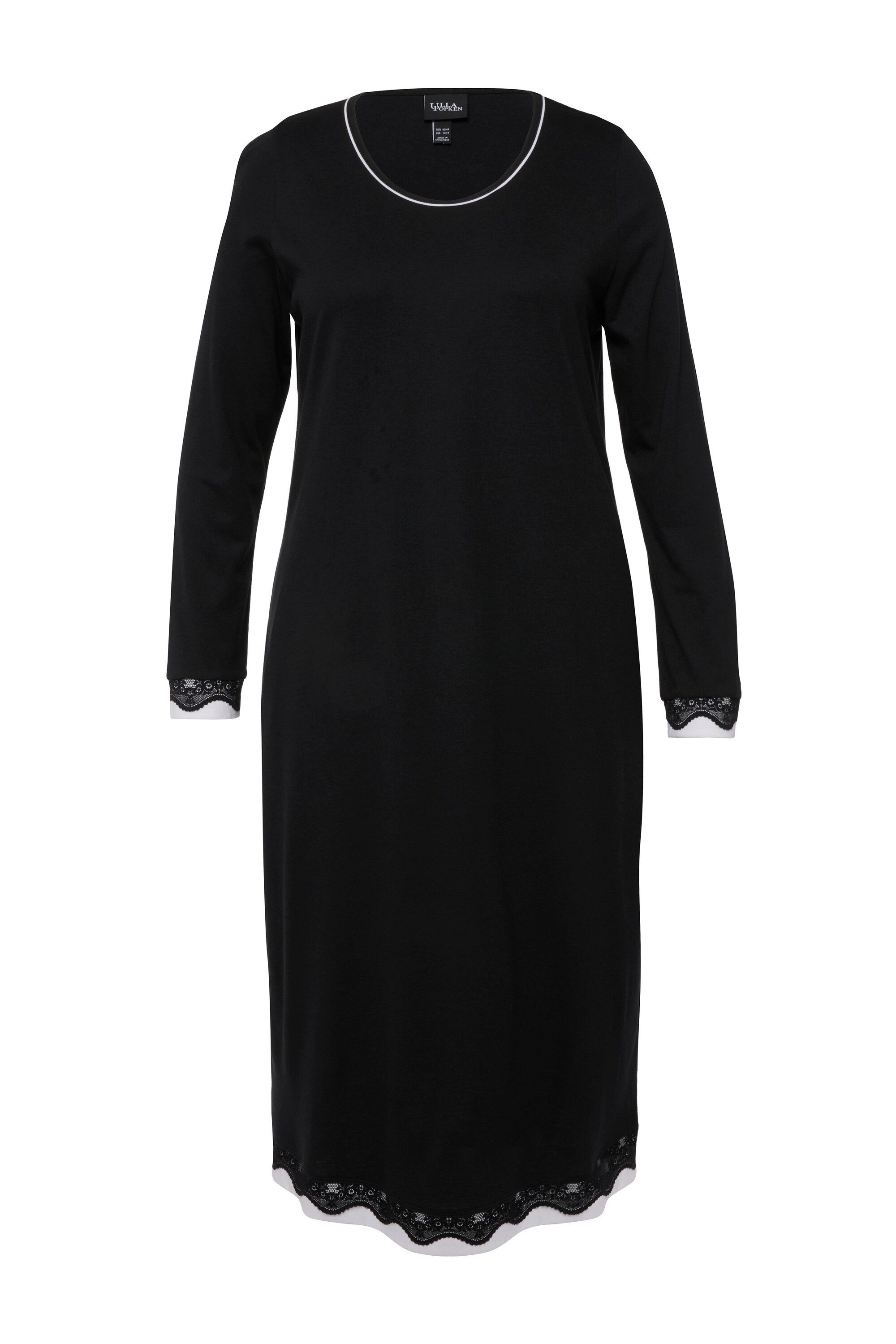 Ulla Popken Nachthemd Nachthemd Spitze oversized Rundhals Langarm günstig online kaufen
