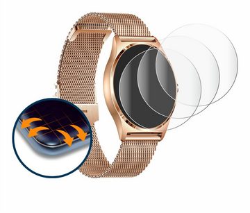 Savvies Full-Cover Schutzfolie für Xcoast X-Watch Joli XC Pro, Displayschutzfolie, 4 Stück, 3D Curved klar