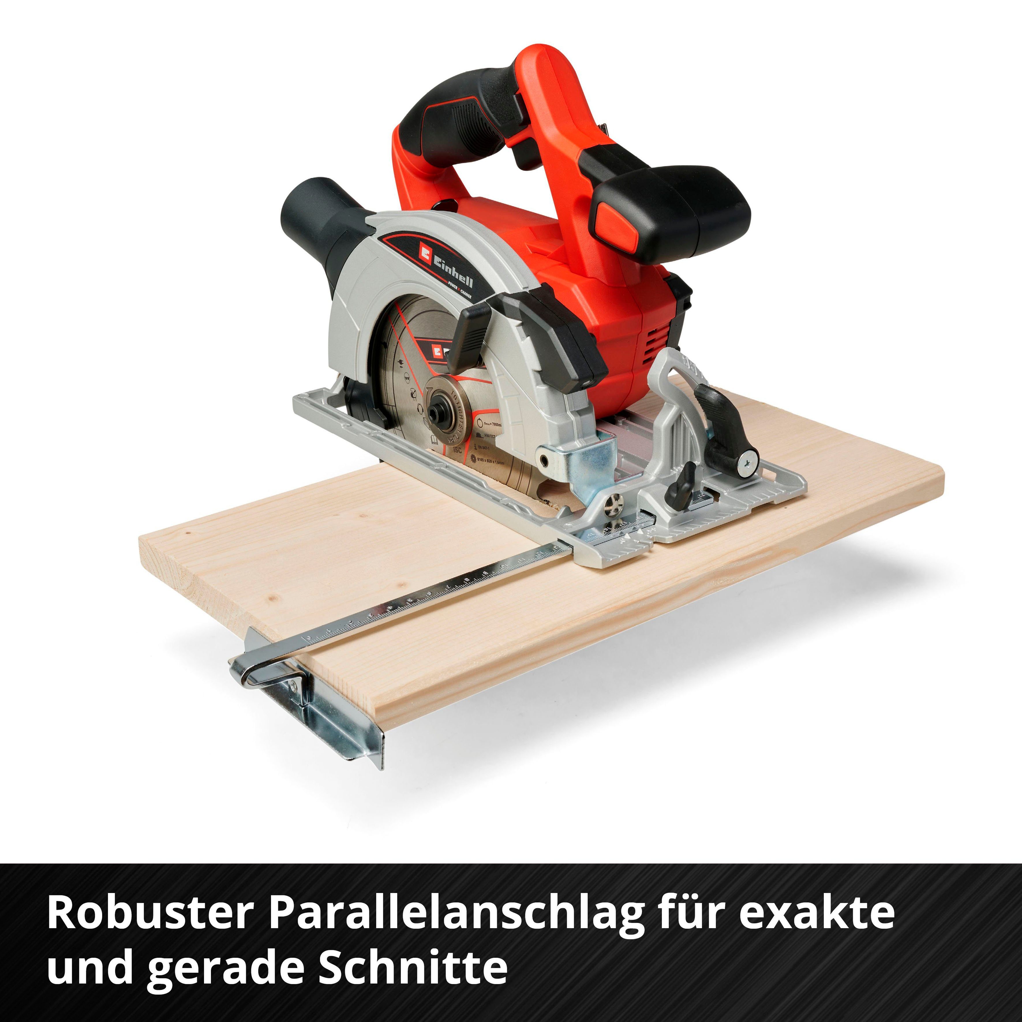 Einhell Akku-Handkreissäge TE-CS 18/165-1 Li - Solo, Power X-Change, ohne Akku und Ladegerät