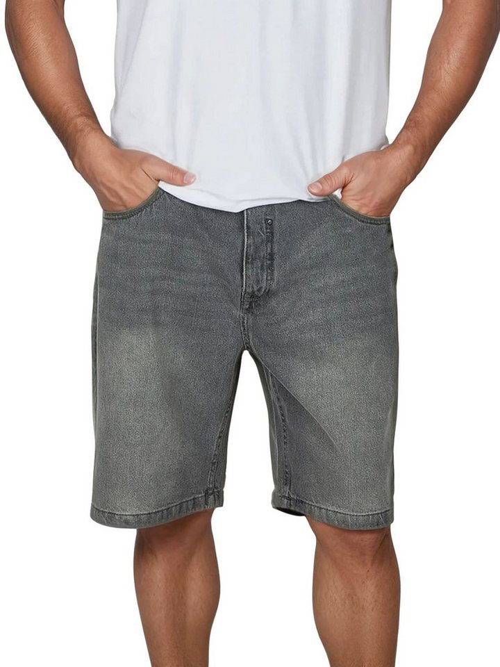 riverso Jeansshorts Herren Shorts RIVAshton Loose Fit Bermudashorts aus 100% Baumwolle