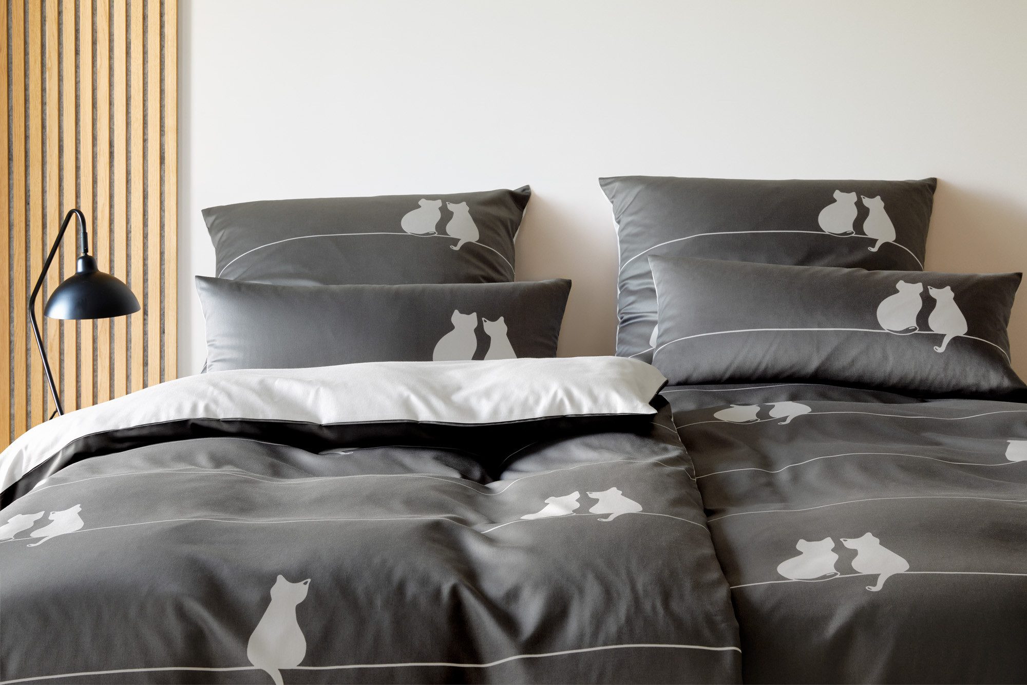 Elegante Bettwäsche You & Me, Mako-Satin, 2 teilig, angenehmes Hautgefühl