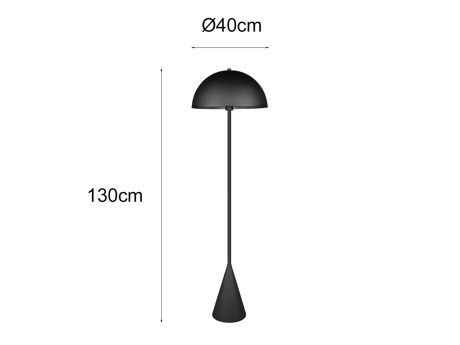TRIO Leuchten LED Stehlampe, Dimmfunktion, LED wechselbar, Warmweiß, kleine coole Pilz-lampe stehend für Zimmer Ecke, Höhe 130cm