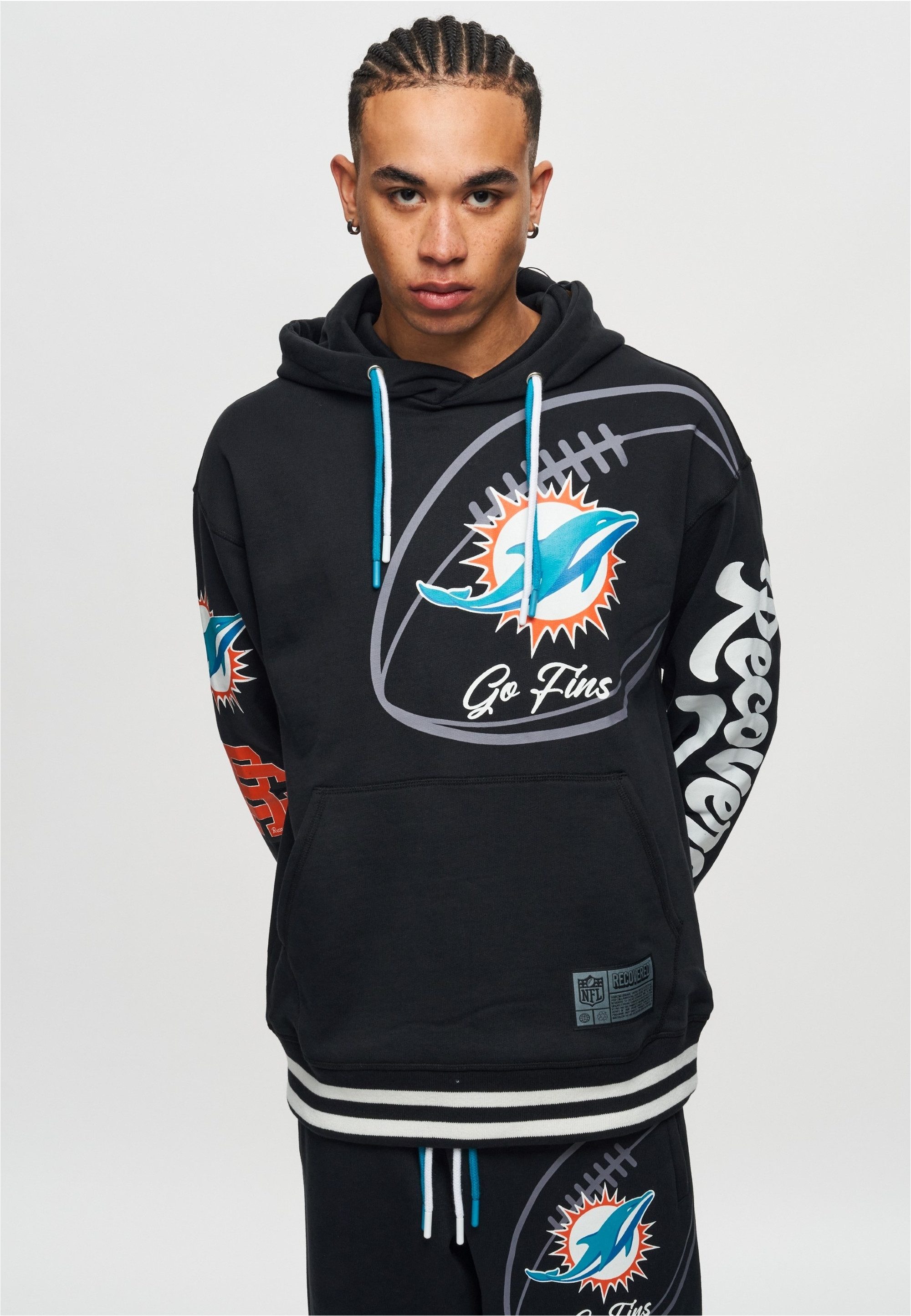 Recovered Kapuzensweatshirt NFL Dolphins Go Fins für alle Miami Dolphins-Fa günstig online kaufen