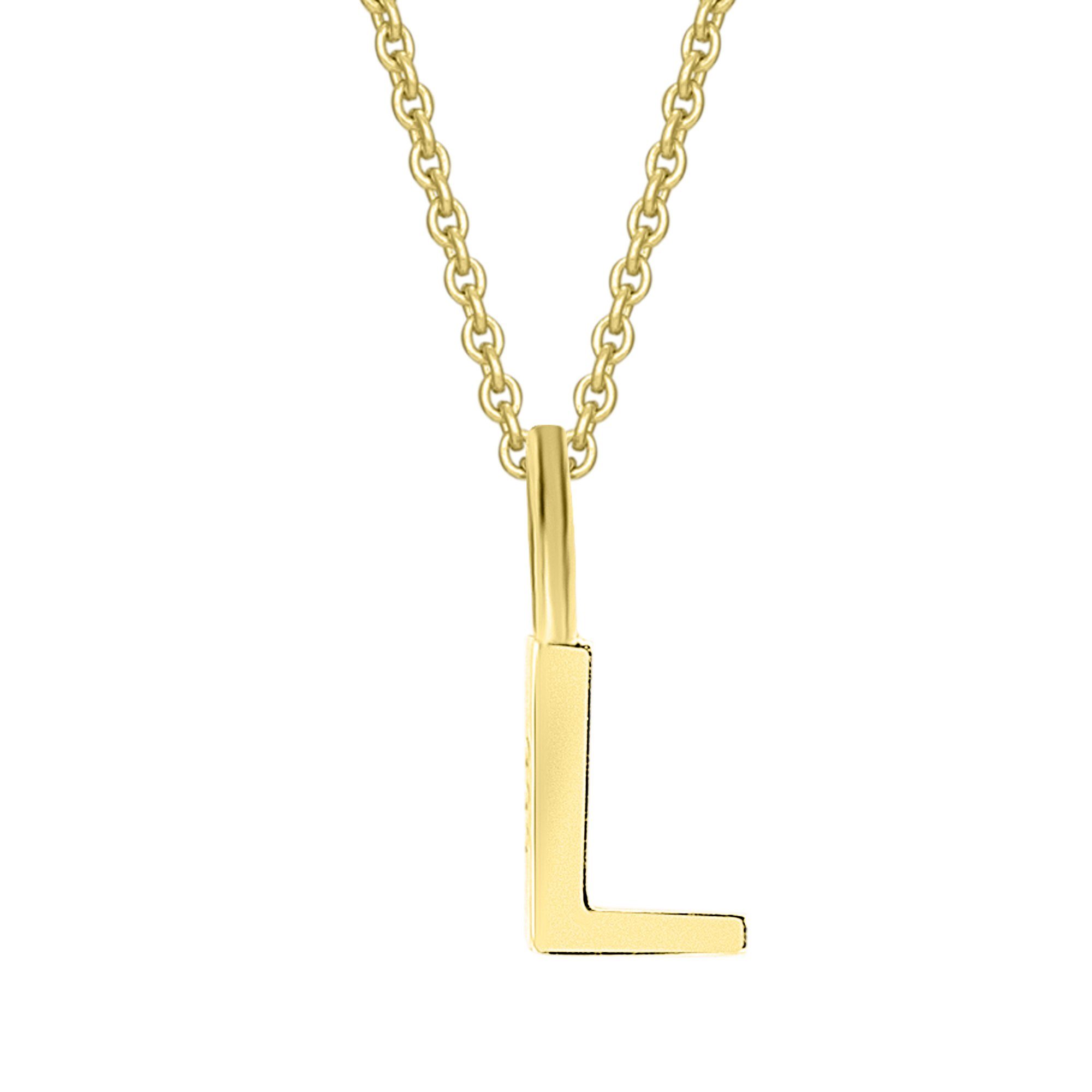 ONE ELEMENT Kettenanhänger Buchstabe L Buchstaben Anhänger aus 333 Gelbgold günstig online kaufen