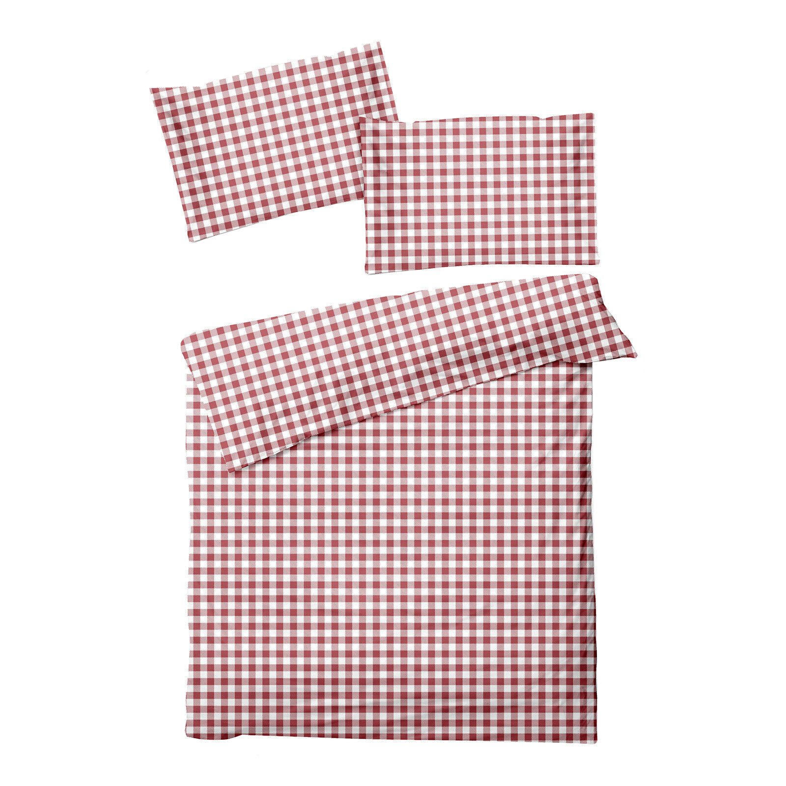 TRAUMSCHLAF Bettwäsche Landhaus Karo, Biber, 2 günstig online kaufen