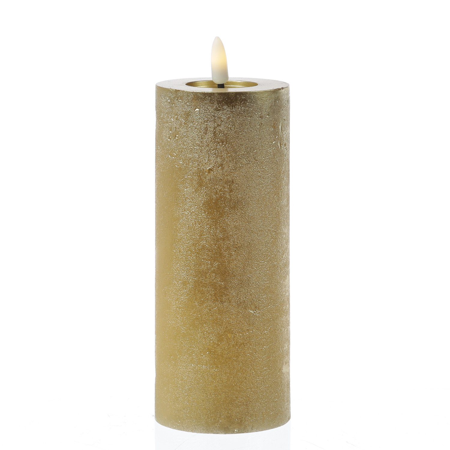 MARELIDA LED-Kerze LINA Rustik Optik Echtwachskerze flackernd Timer H: 19cm günstig online kaufen