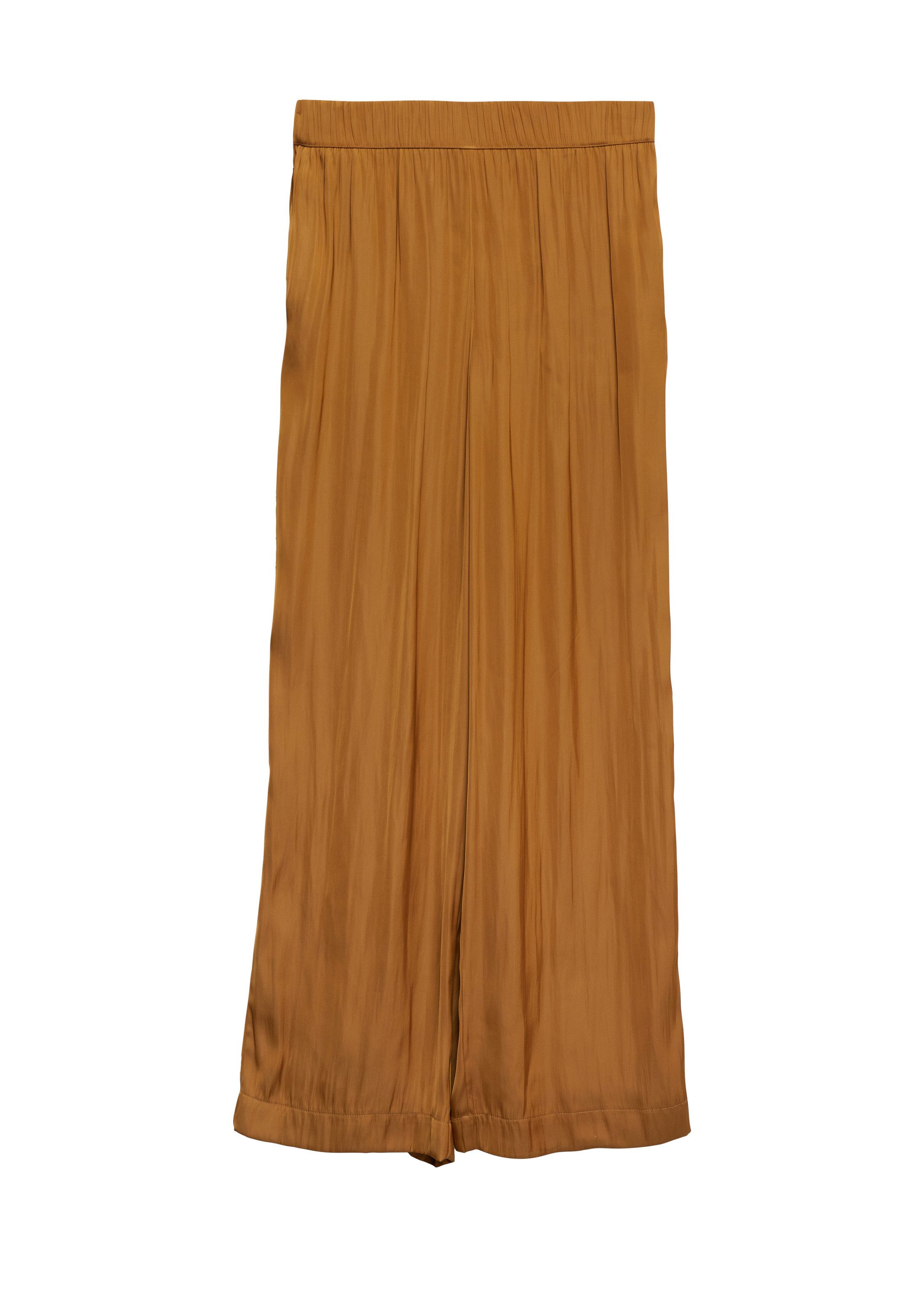 s.Oliver 7/8-Hose Hose Wide-Leg-Hose aus Satin mit Elastikbund