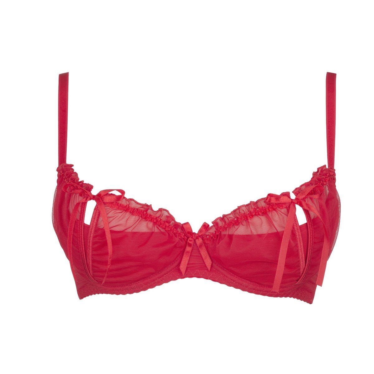 Size Bustier bra - (80F,95E,85E,85F,90B,90C,90D) Plus Axami Plus V-8741PS red Size