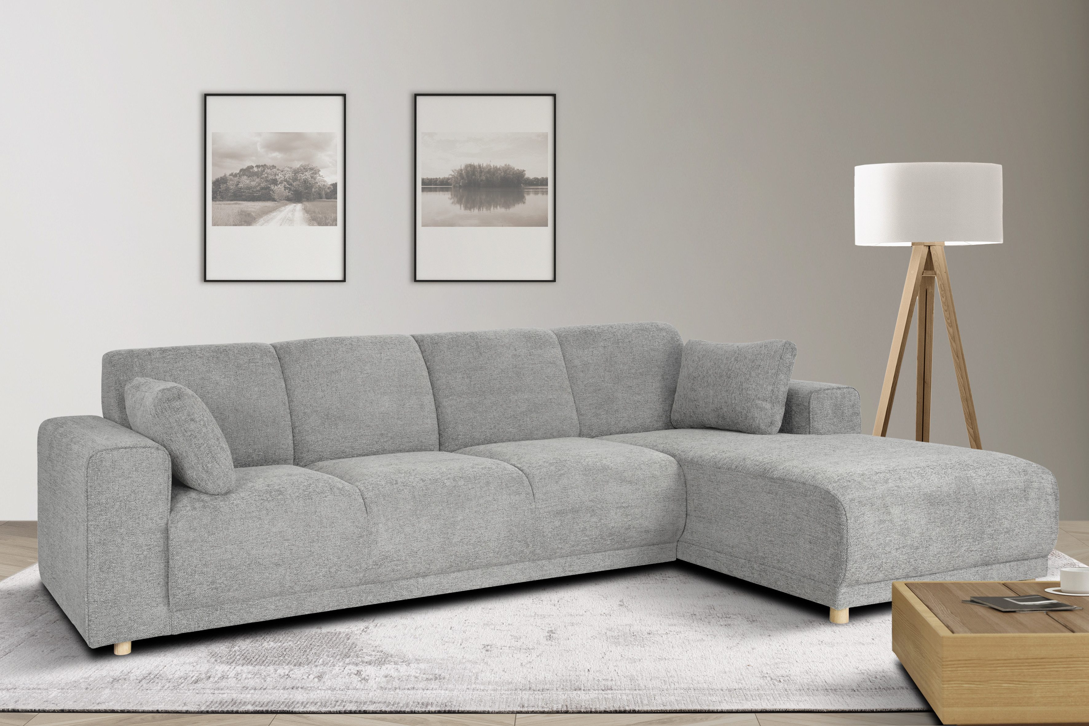 Ecksofa LEMPS wahlweise Recamiere links oder rechts L-Form