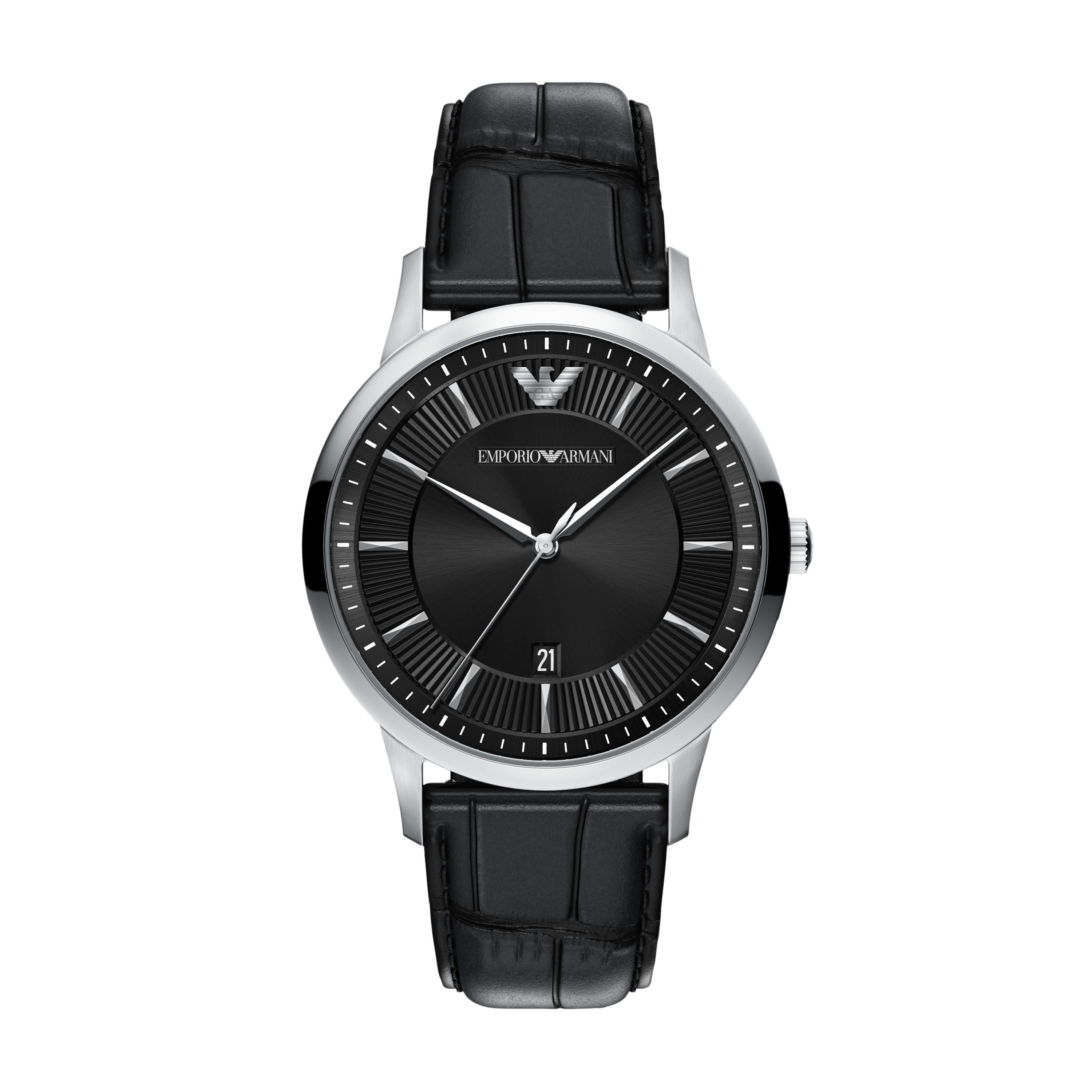 Emporio Armani Quarzuhr AR11826, Armbanduhr, Lederarmband, analog, Tag