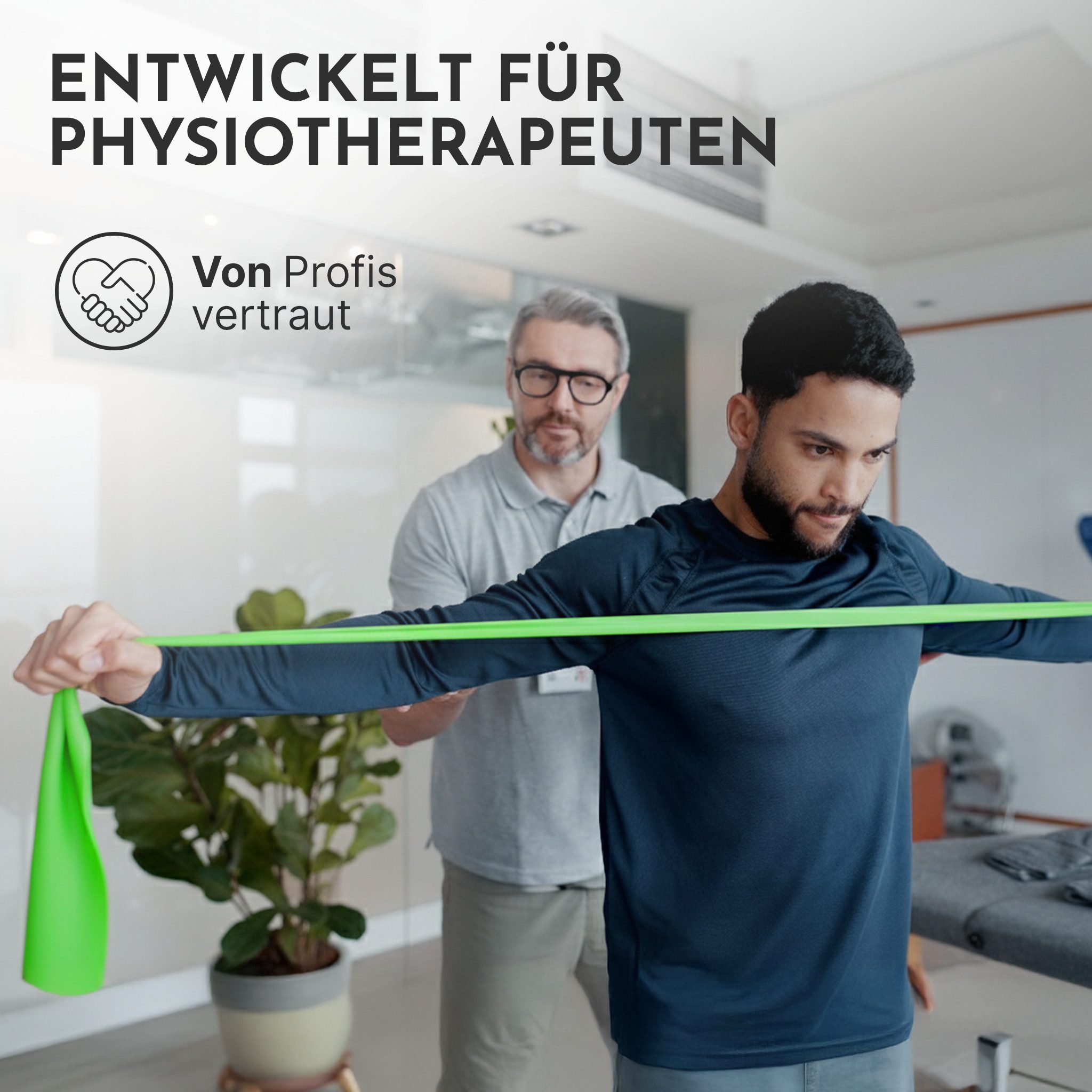 NEOLYMP Physiobänder Widerstandsbänder auf Rolle – Zuschneidbare Fitnessbänder aus TPE, Elastische Resistance Bands in 5 Stärken & 3 Längen – 15 cm breit