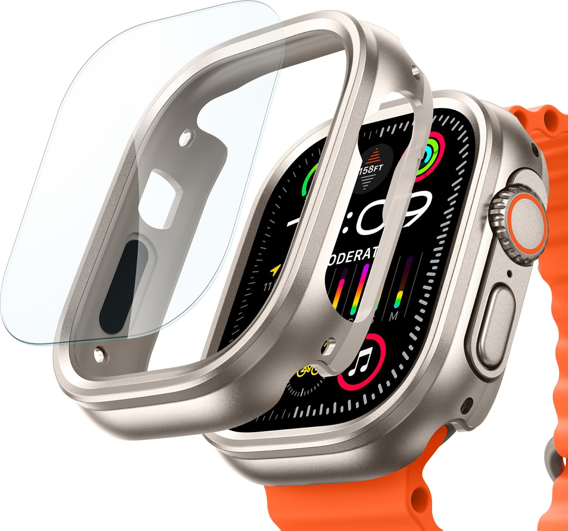 ESR Displayschutzglas Set aus Case + Armorite Displayschutz für Apple Watch Ultra 3