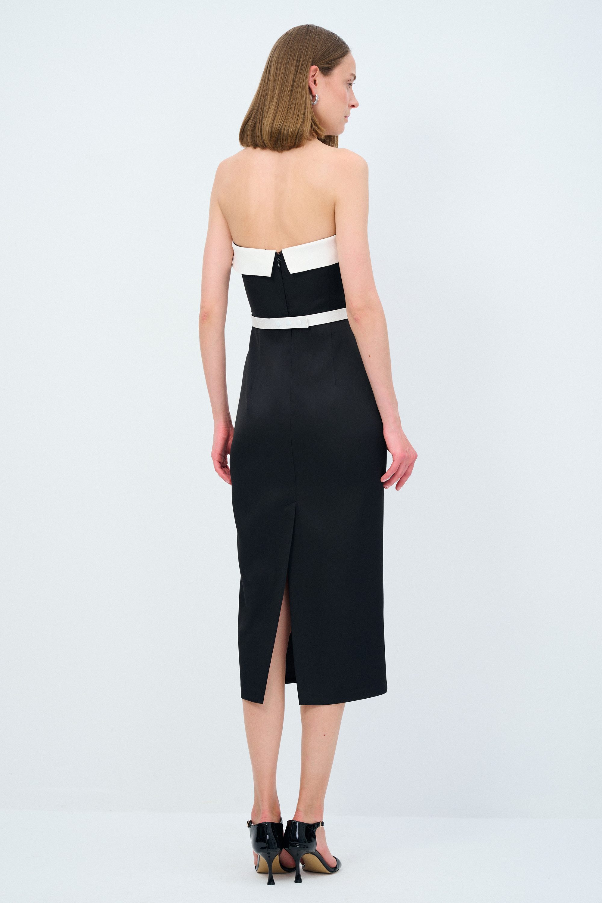 adL Cocktailkleid Trägerloses Midikleid