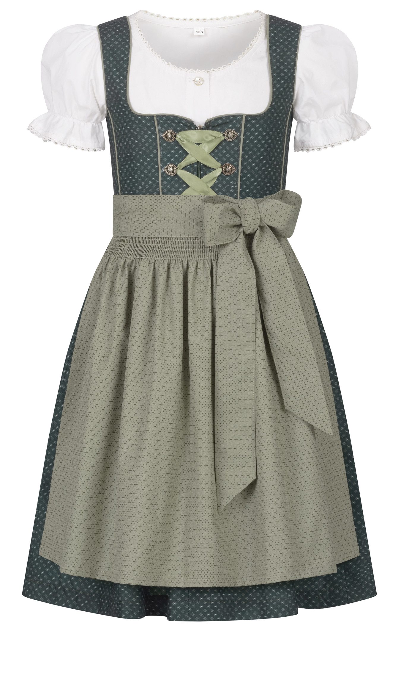 Nübler Dirndl Kinderdirndl Petra in Grün von Nübler