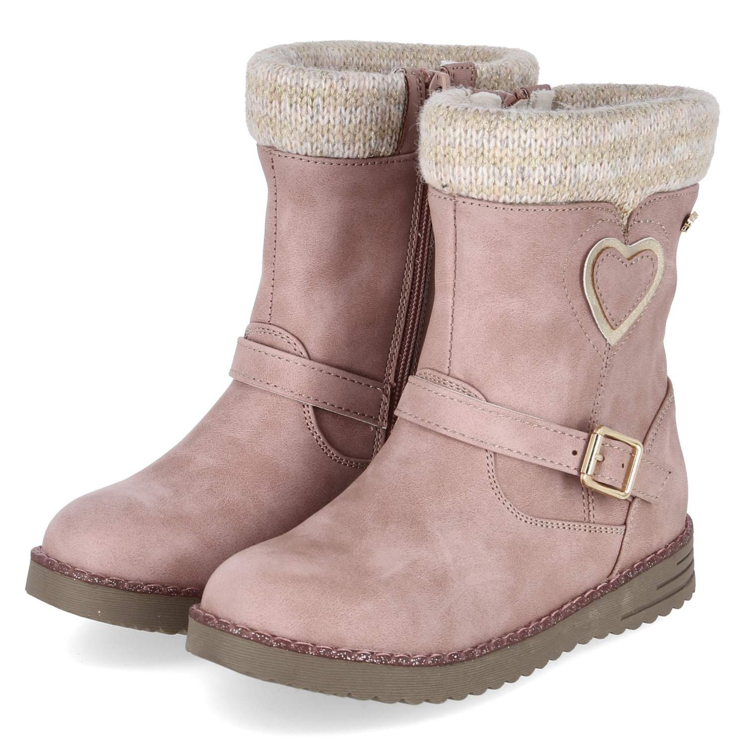 Indigo Indigo Winterstiefel 454185580 Rose Unisex Textil & Synthetik pink Schlupfstiefel