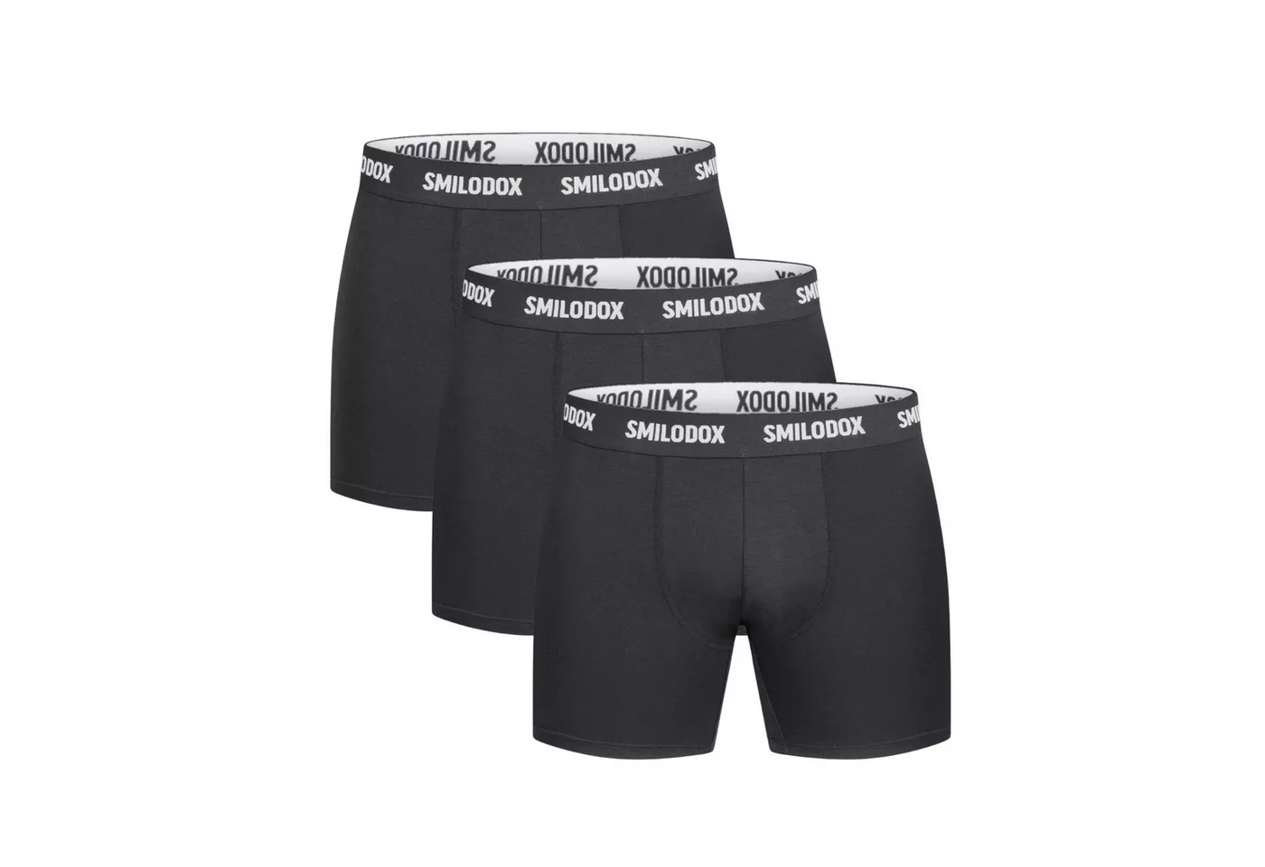 Smilodox Boxershorts 3er Pack Unterhosen, bequem, aus Baumwolle Weiches Material, Atmungsaktiv, Elastischer Bund, Strapazierfähig