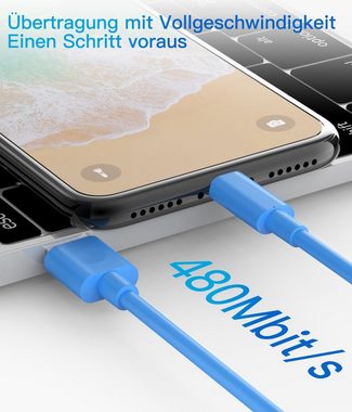 Quntis »3Pack 1m iPhone Ladekabel MFi Zertifiziert USB A auf Lightning Kabel« Blitz-Kabel, (100 cm), iPhone Kabel Set kompatibel mit iPhone