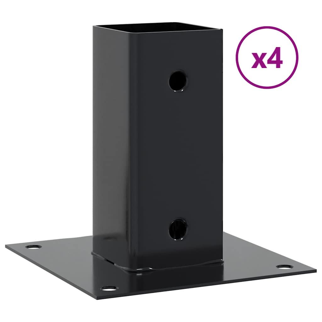 vidaXL Zaunpfosten Pfostenträger Quadrat 4 Stk. günstig online kaufen