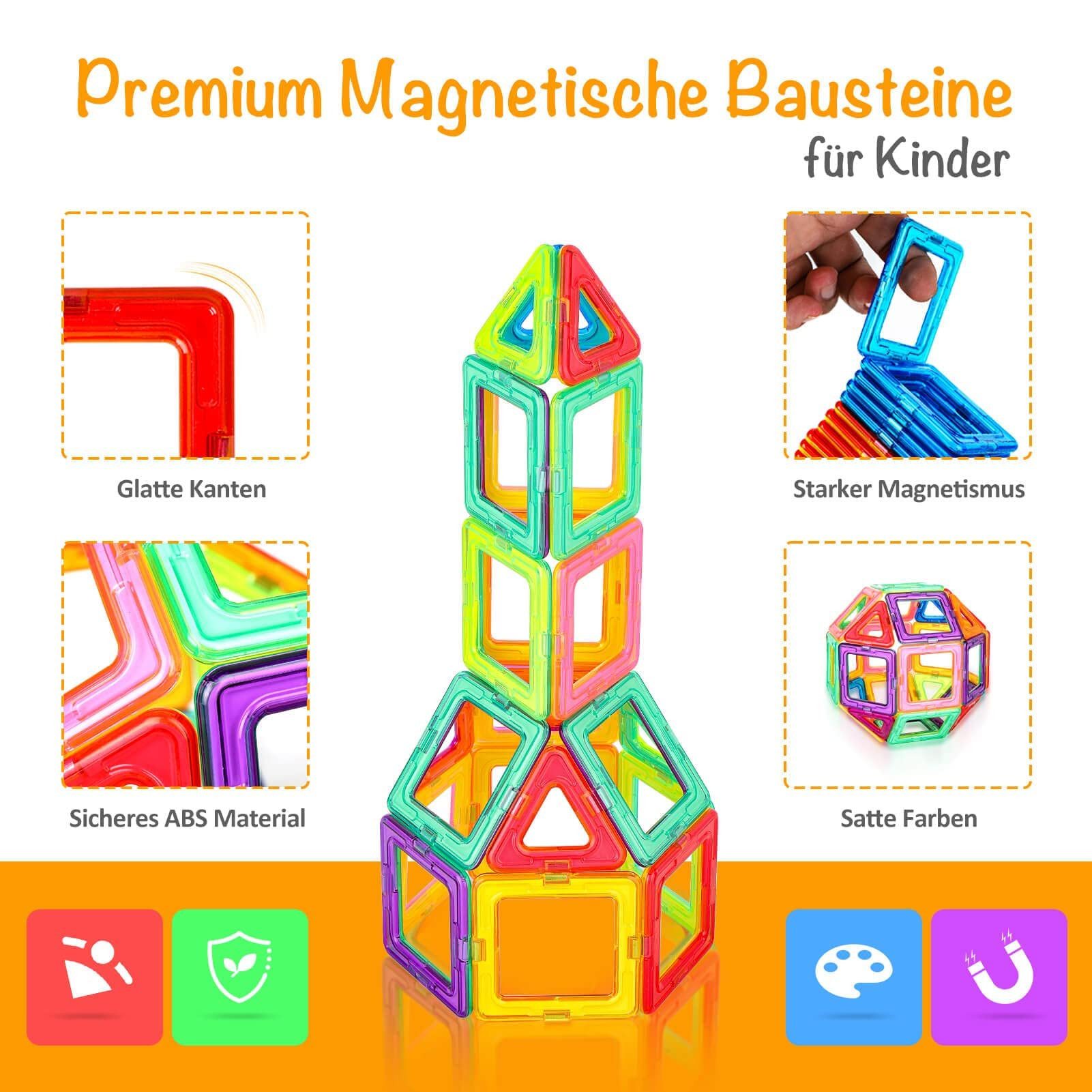 Youyijia 40 stk Blocks Magnetic Building Kinderspielzeug Magnetische Bauste günstig online kaufen