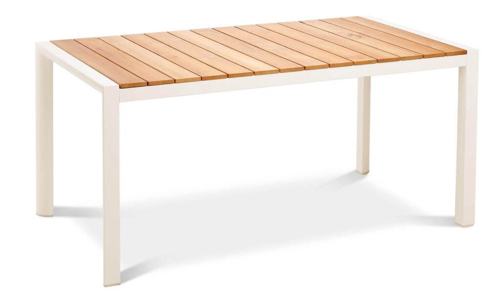 Natur24 Esstisch Paros Tisch Teak Aluminium Sand Natur 210 x 90 x 76 cm