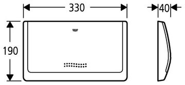 Grohe Betätigungsplatte Classic 330, Abdeckplatte für Spülkasten 6-9l mattchrom