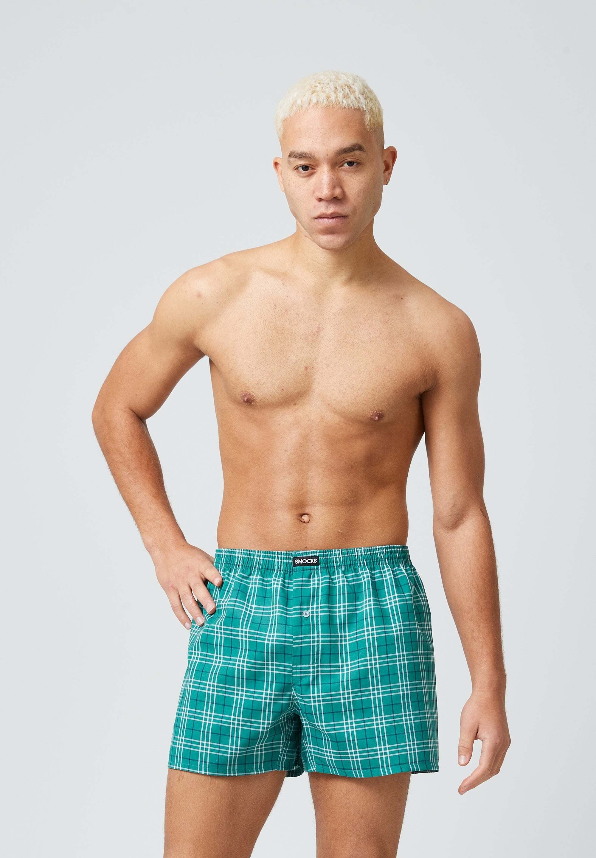 SNOCKS Weiter Boxer American Boxershorts Woven (3-St) aus 100% Bio-Baumwolle, bequeme weite Passform – Bild 5 von 5