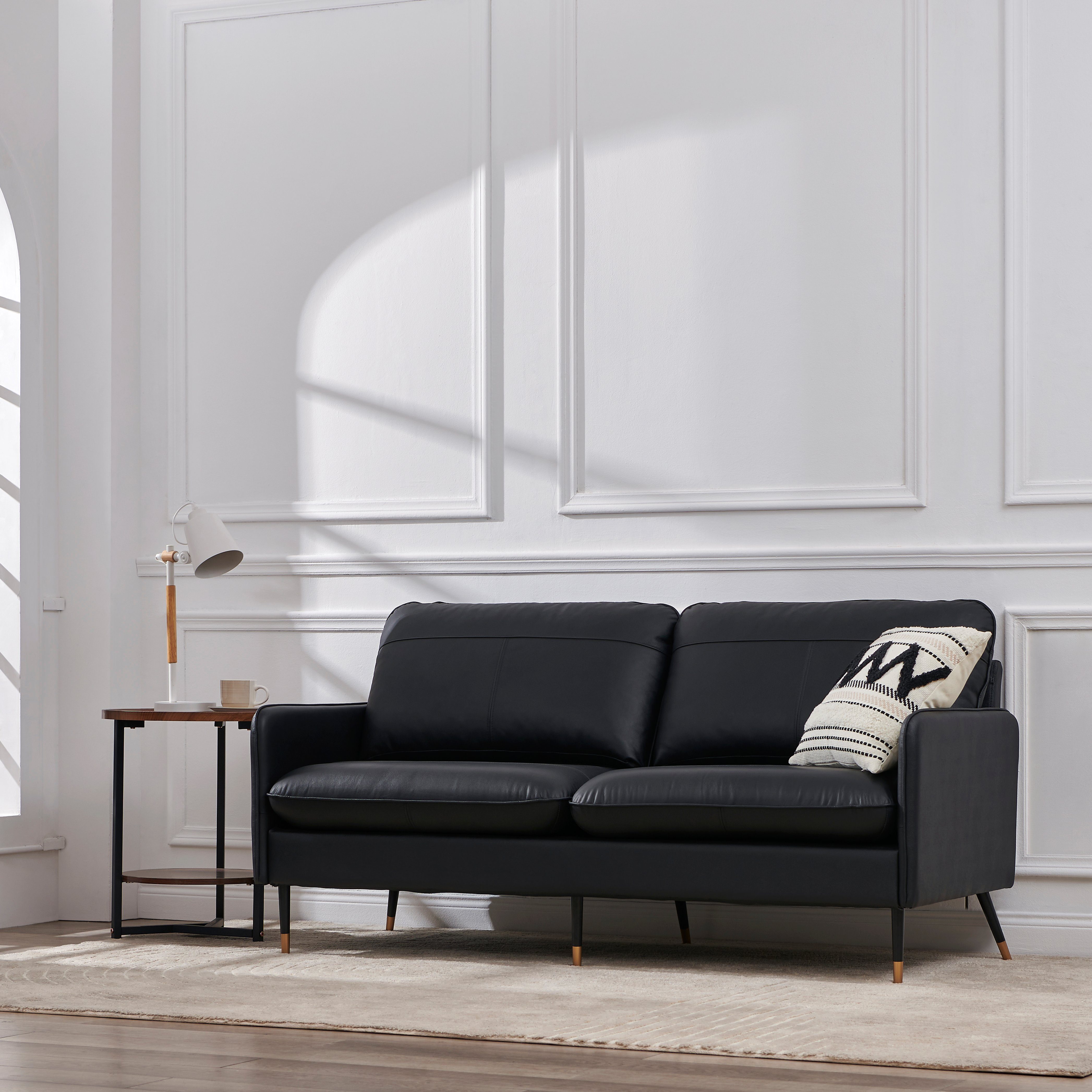 Leder Couch 002, 3-Sitzer-Sofa, 2-Sitzer-/ Sofa Z-hom Moderne Sofa Hellbraun Z-Hom Modell
