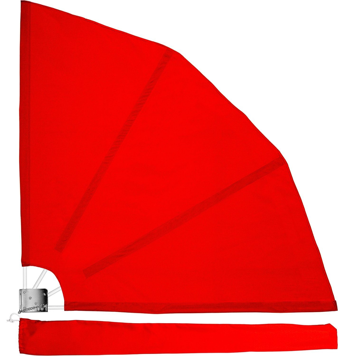 Farb- Sonnenschutz, Schutzhülle, Setwahl Wandhalterung, und inkl. Rot Balkonsichtschutz mit STILISTA Balkonfächer (1-tlg), klappbar Sonnensegel