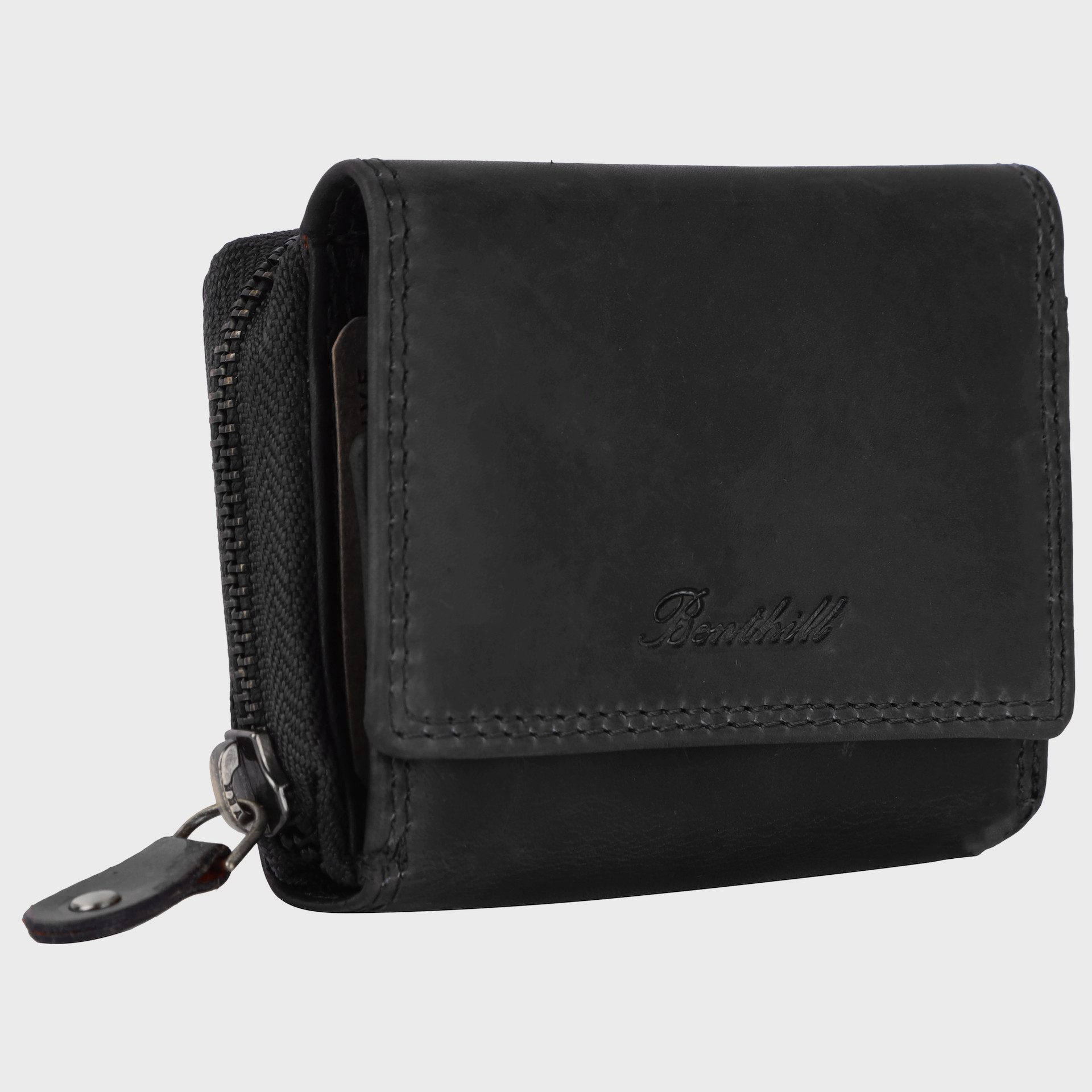 Benthill Mini Geldbörse Kleine Geldbörse Minibörse Echt Leder Mini Portemon günstig online kaufen