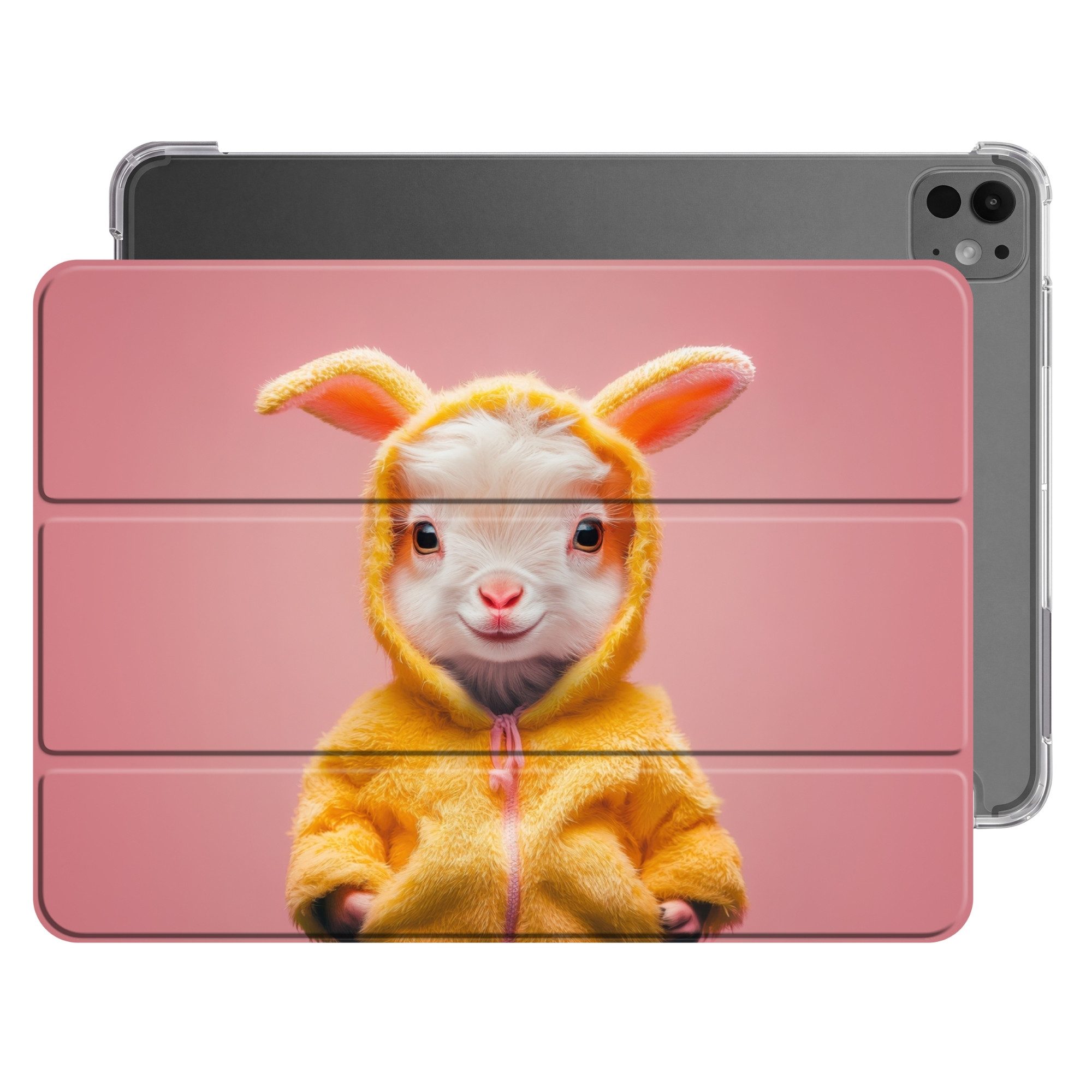 OnlyWow Tablet-Hülle Apple iPad Pro (2025) 11 inch Kostüm - Ziege - Osterhase, Smart Case, Slim Case, mit Standfunktion, Design