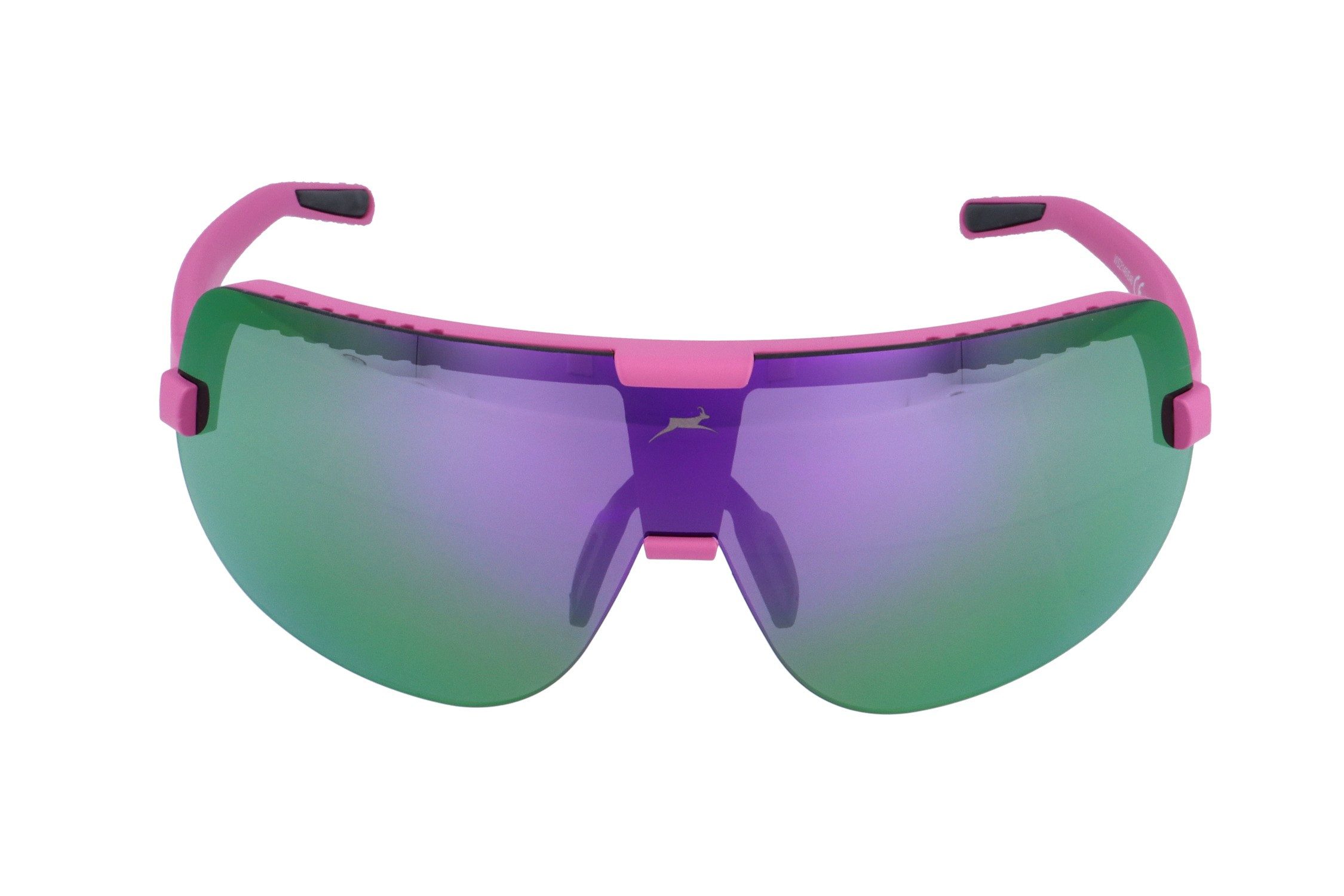 Gamswild Monoscheibensonnenbrille UV400 Sonnenbrille Skibrille Fahrradbrille große Scheibe WS2146 Sportbrille TR90 grün, pink, grau-blau