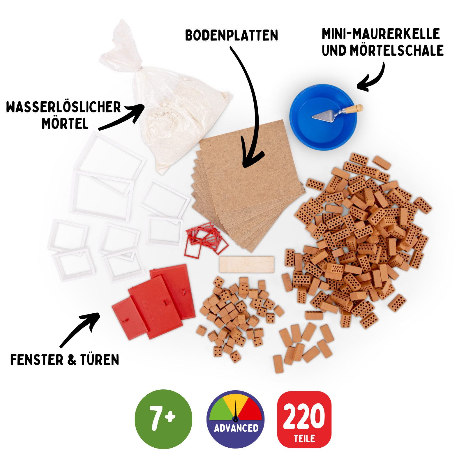 teifoc Feuerwehr Steinbaukasten, (Bastelset, 220 St., Lernspielzeug), Kreativspielzeug, Made in Germany