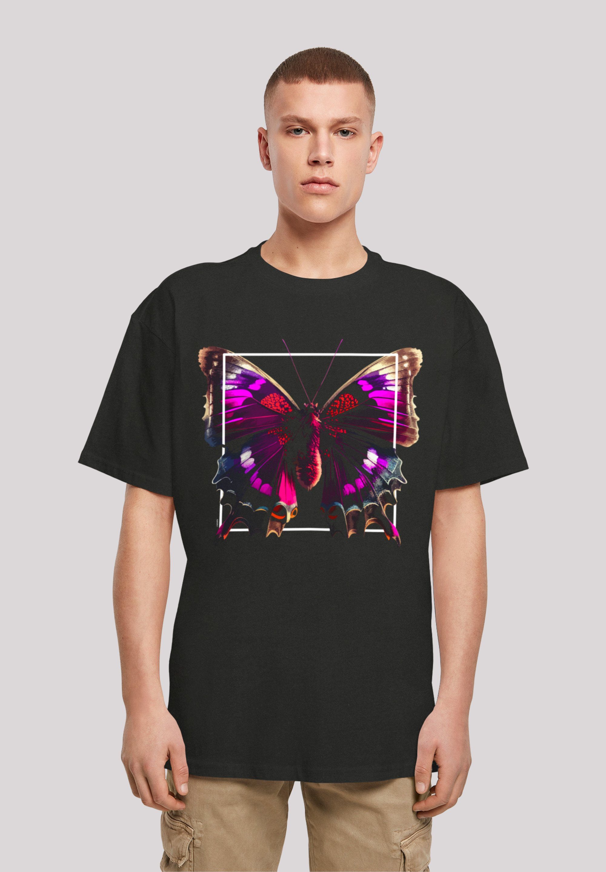 TEE Print F4NT4STIC Schmetterling T-Shirt Pink OVERSIZE